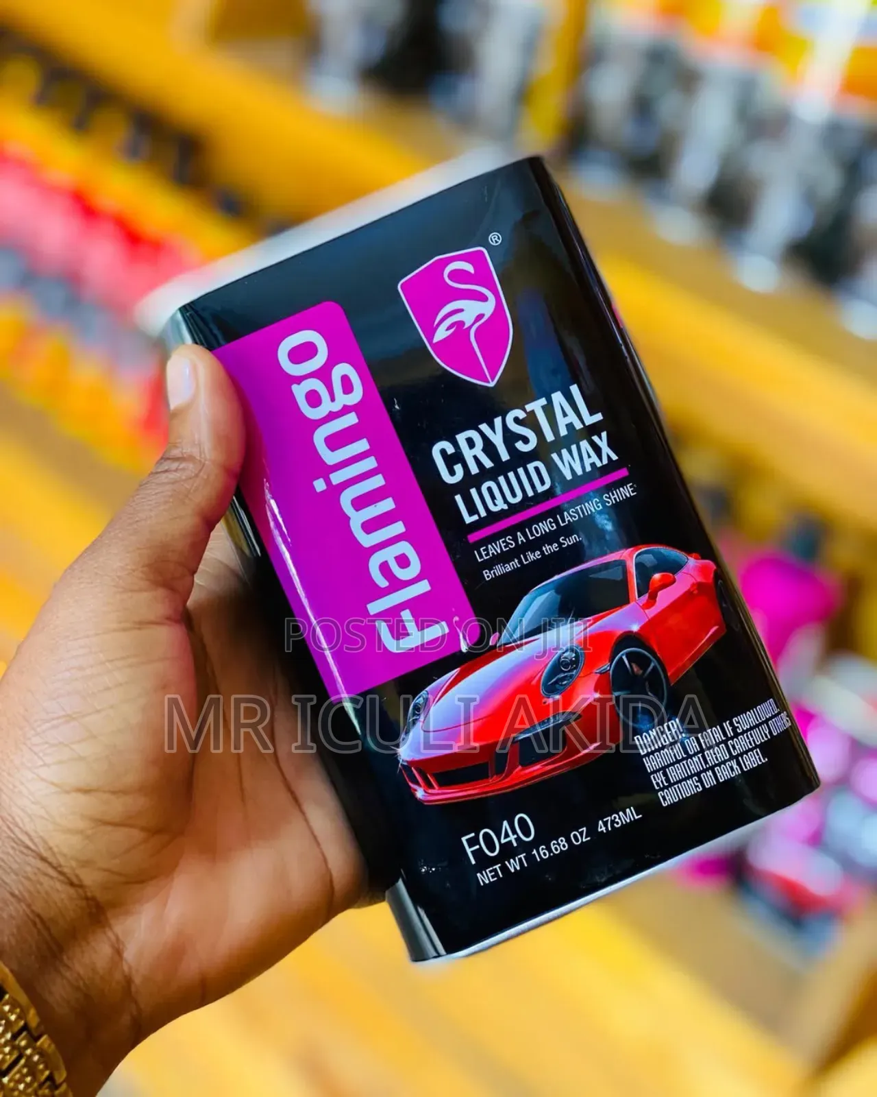 Flamingo Car/Vehicle Crystal Liquid Wax Lasting Shine 473 Ml
