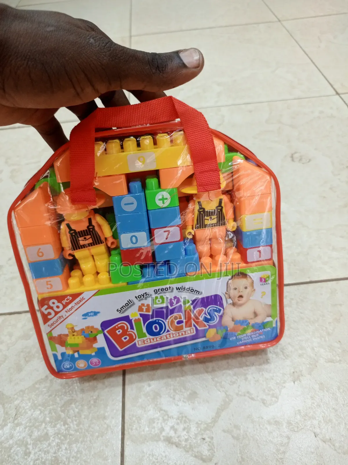 58-Piece Set of Educational Building Blocks for Children.