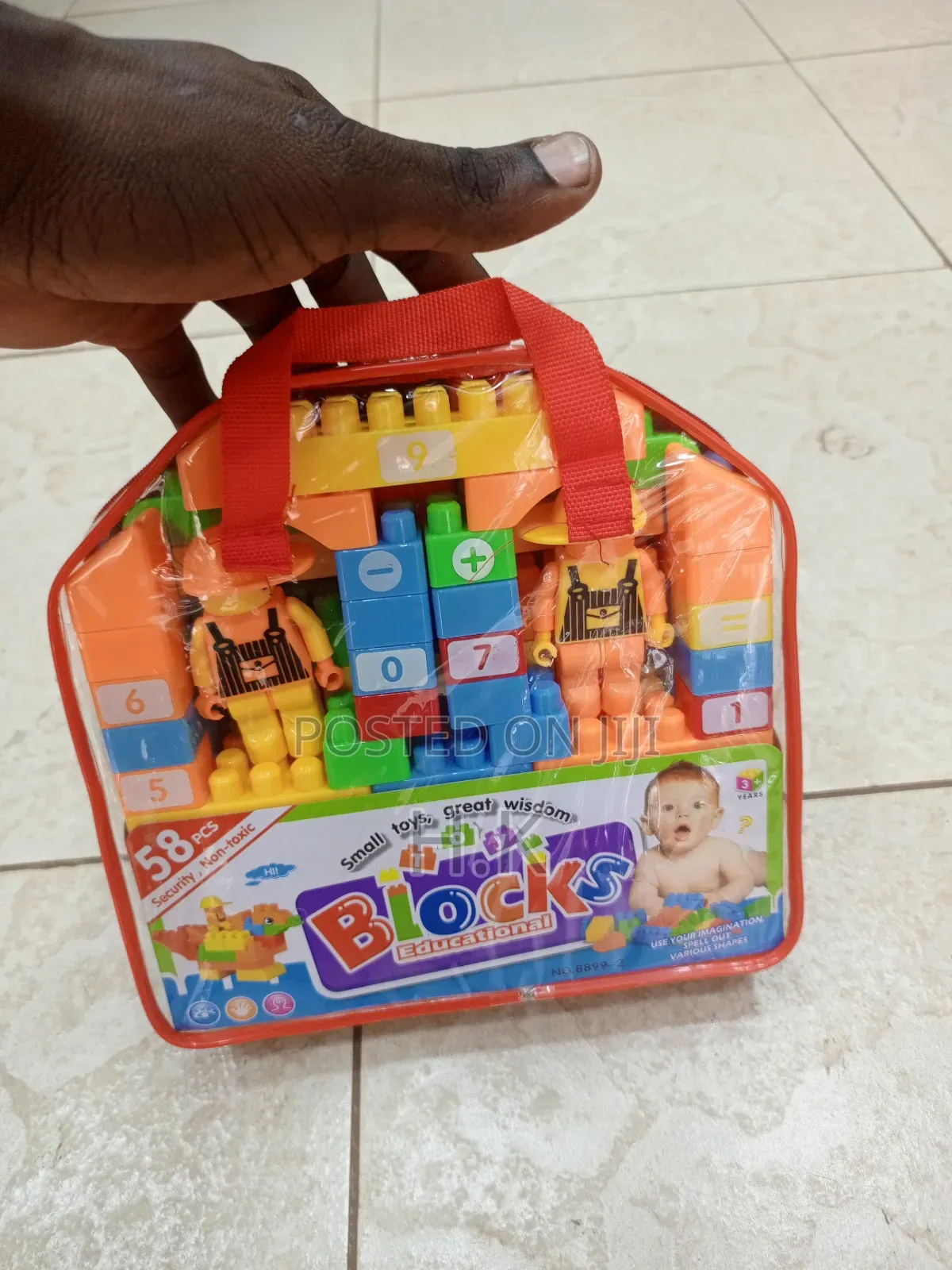 58-Piece Set of Educational Building Blocks for Children.