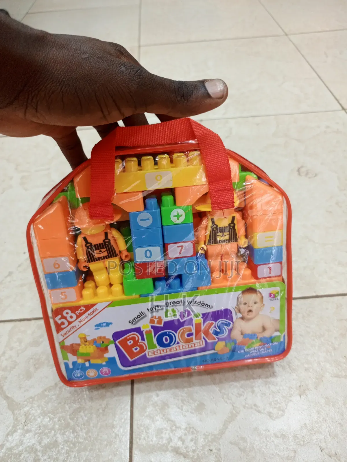 58-Piece Set of Educational Building Blocks for Children.
