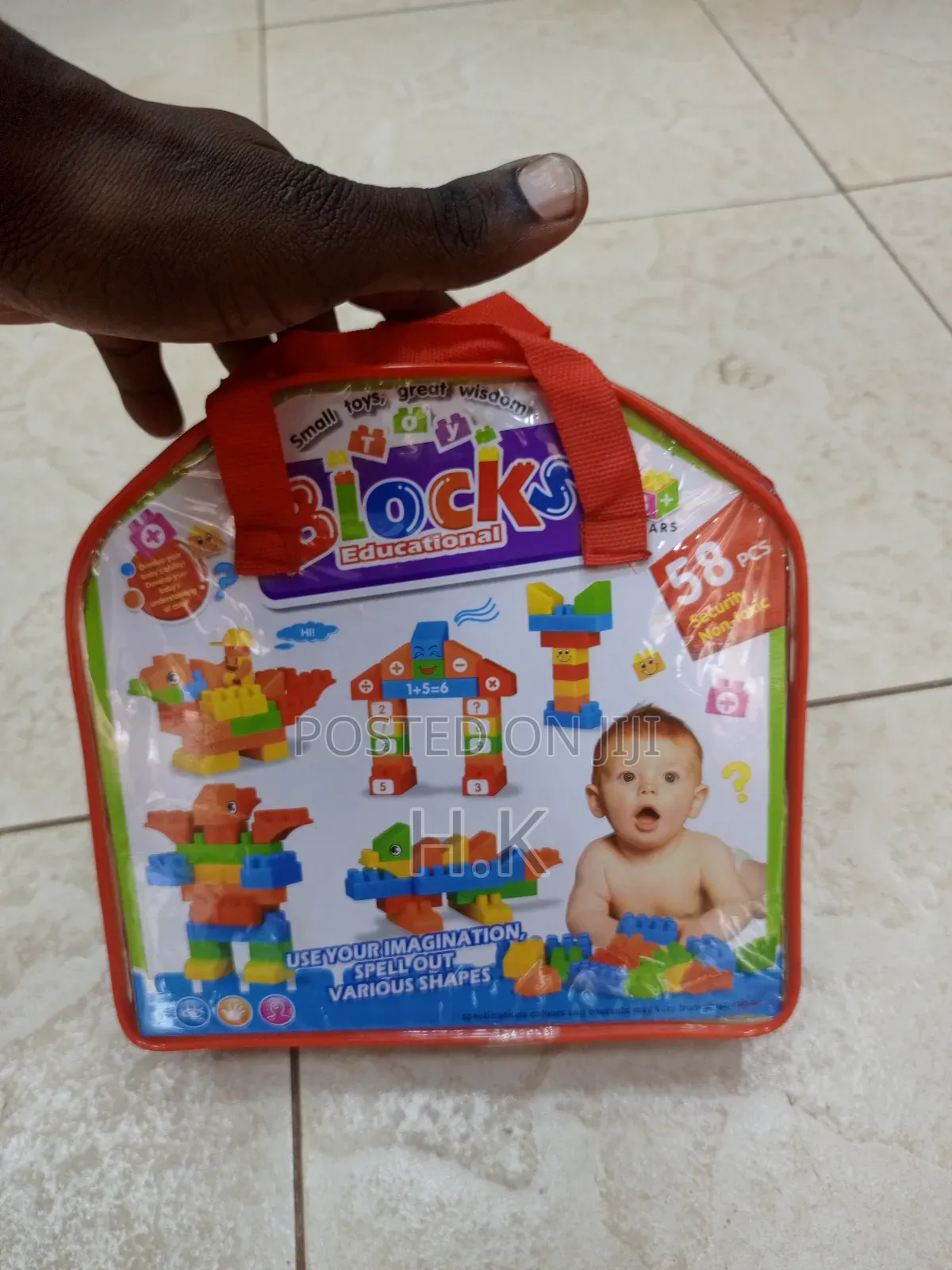 58-Piece Set of Educational Building Blocks for Children.
