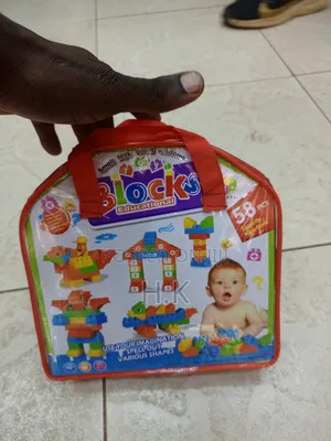 58-Piece Set of Educational Building Blocks for Children.