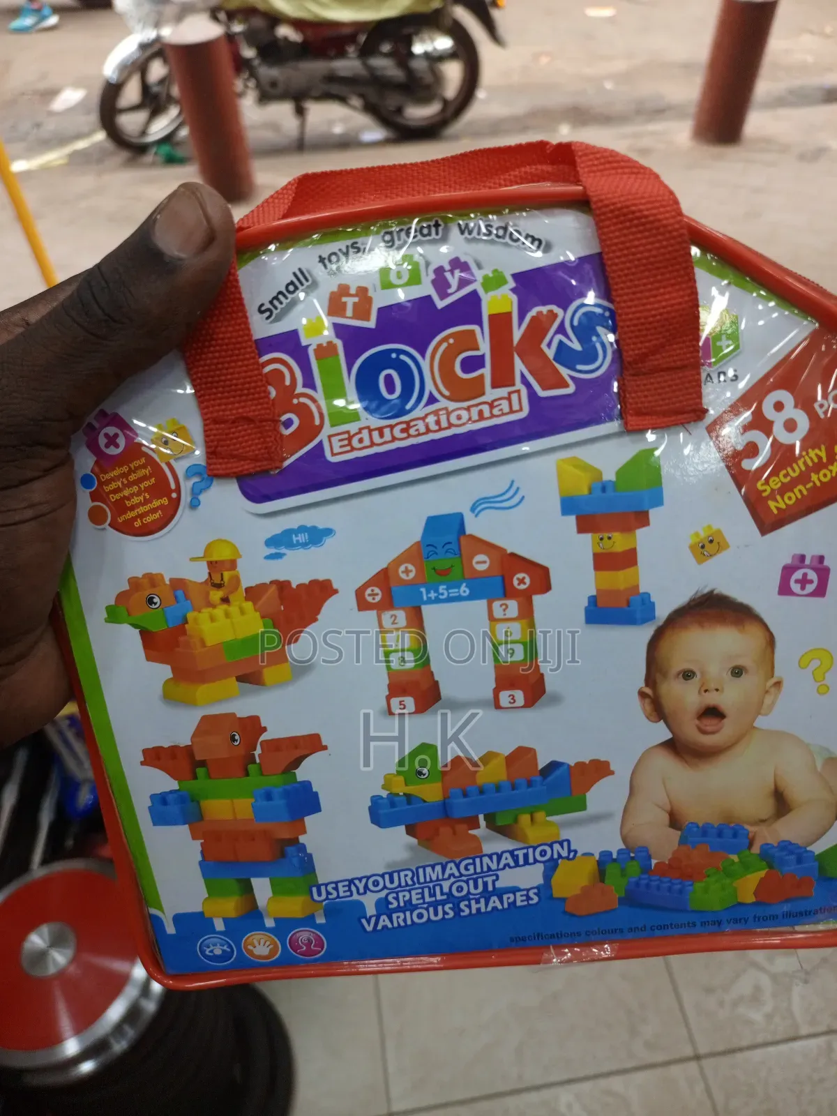 58-Piece Set of Educational Building Blocks for Children.