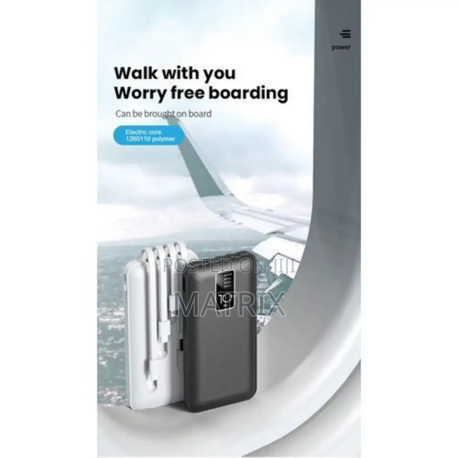 4 in 1 Powerful Portable Power Bank 10000mah -Black