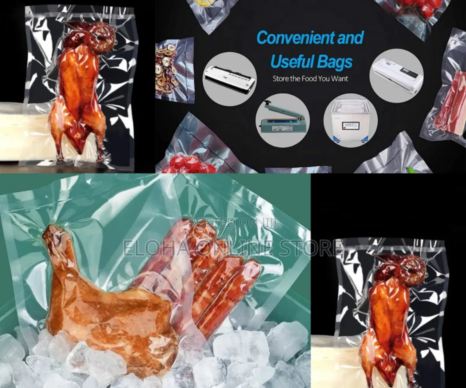 100pcs Big Size Bpa Free Vacuum Food Sealing Bags