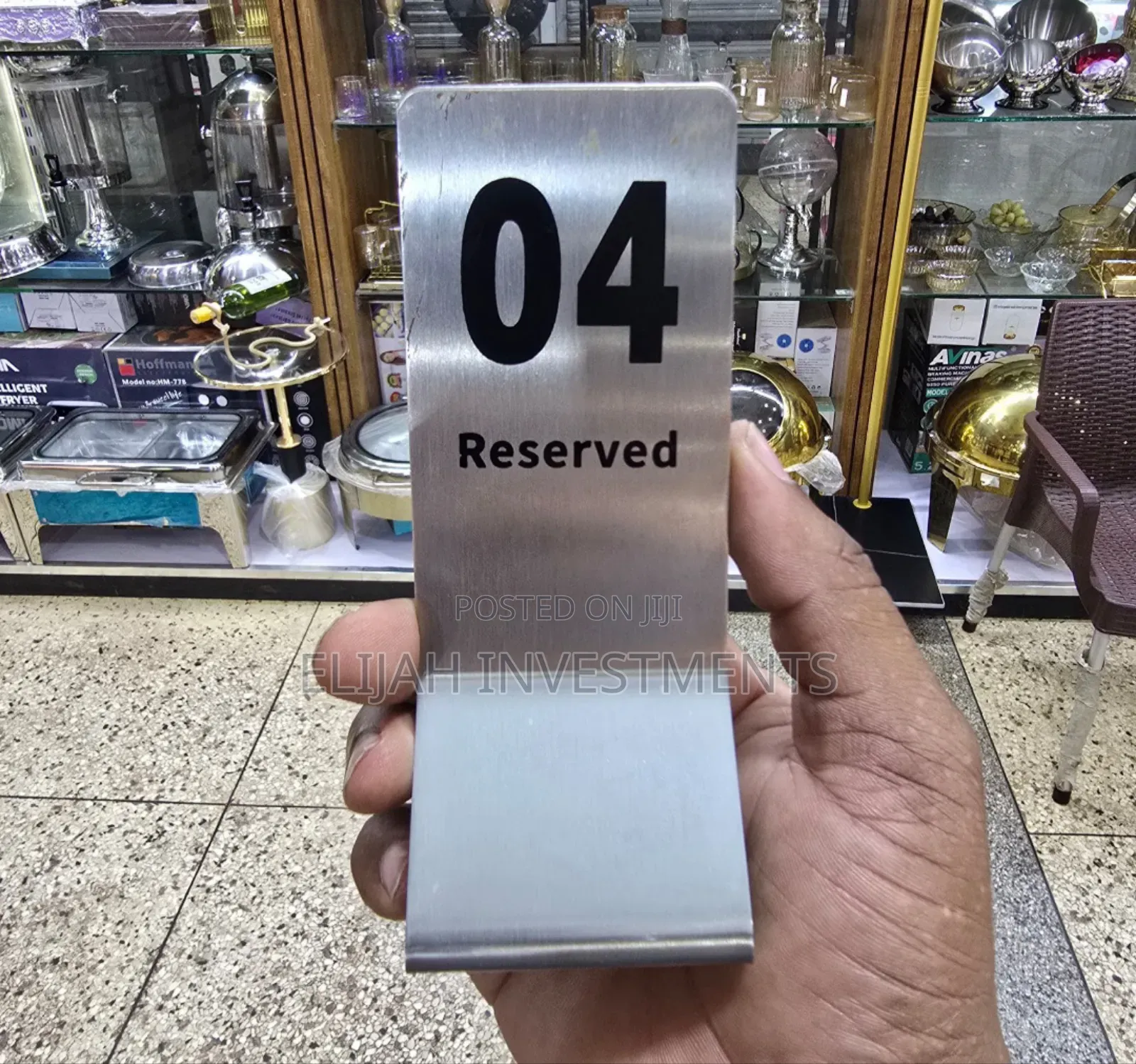 2in1 Free Standing Stainless Table Place Card