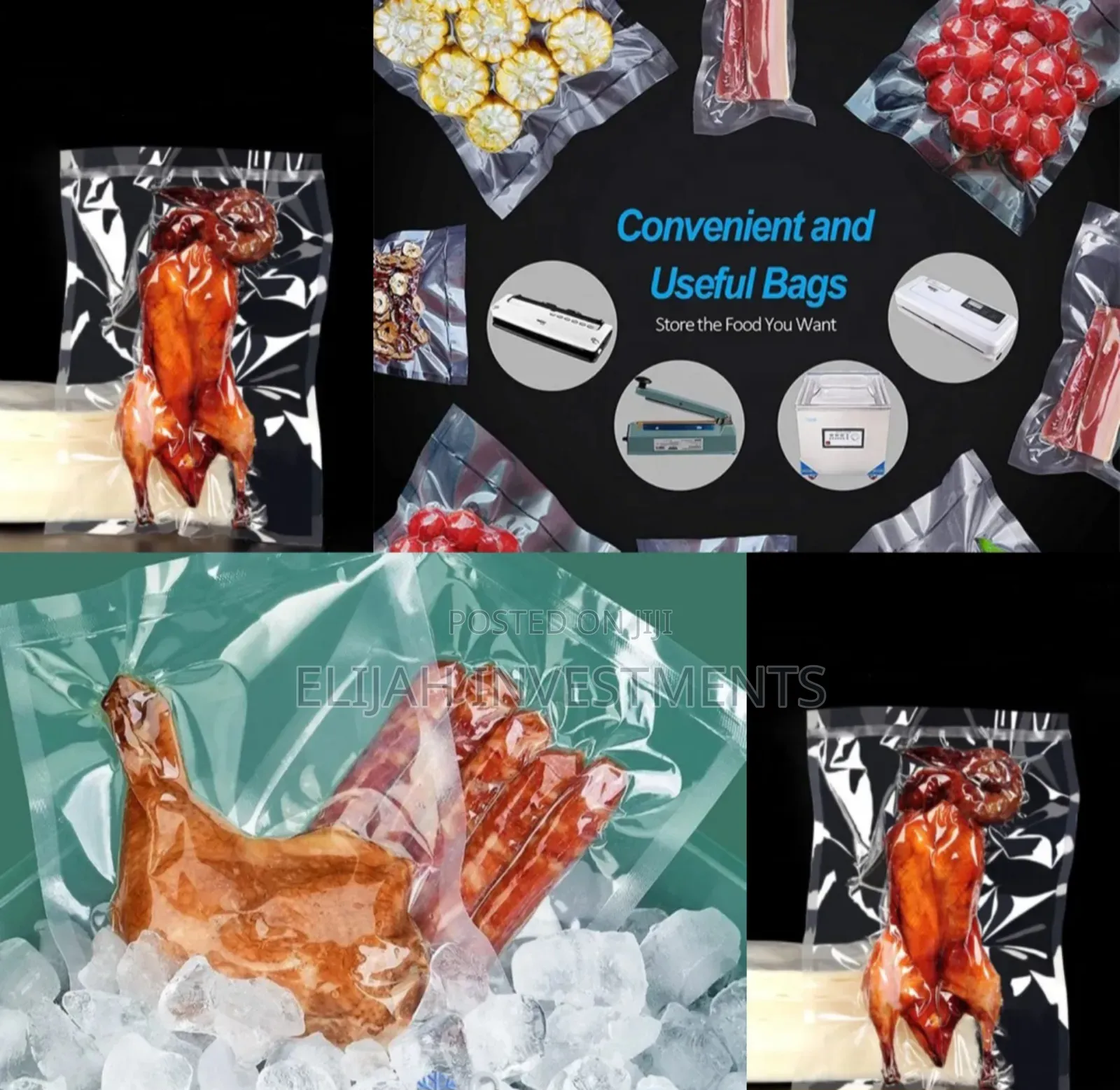 100pcs Big Size Bpa Free Vacuum Food Sealing Bags