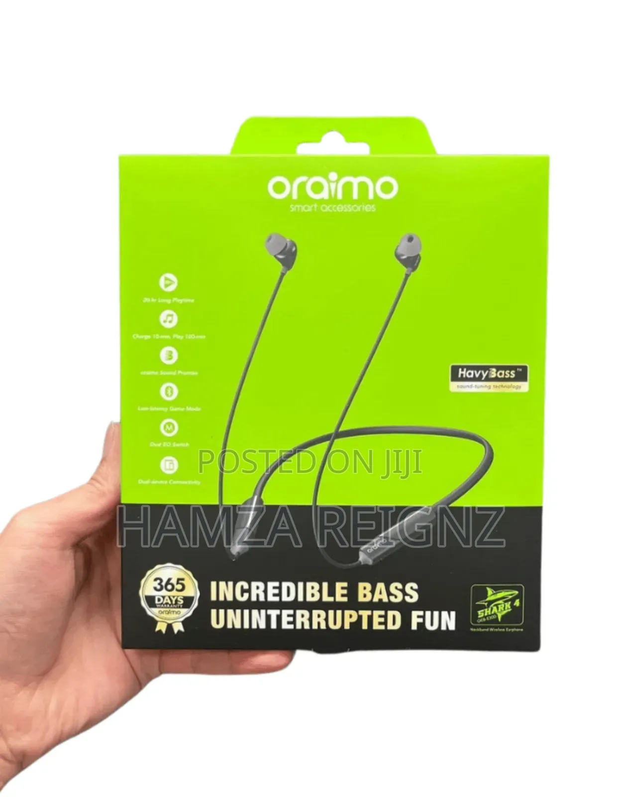 Oraimo Shark 4 Oeb-E30d Neckband Wireless Earphone