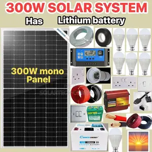 300w Solar Powered System Kit / Lithium Battery Storage