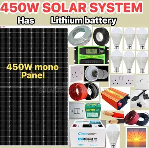 450w Solar Powered System Kit / Lithium Battery Storage