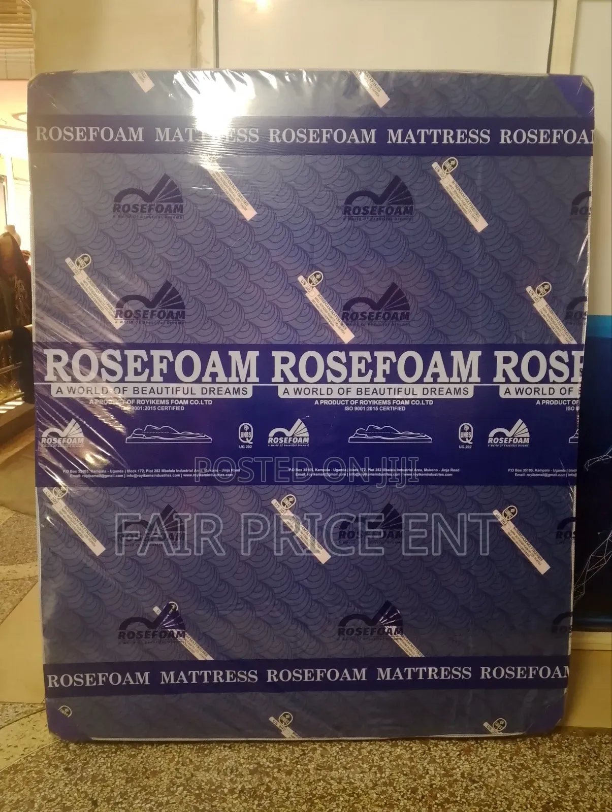 Rosefoam Mattress Super Density. 5*6*6inches.( Blue)