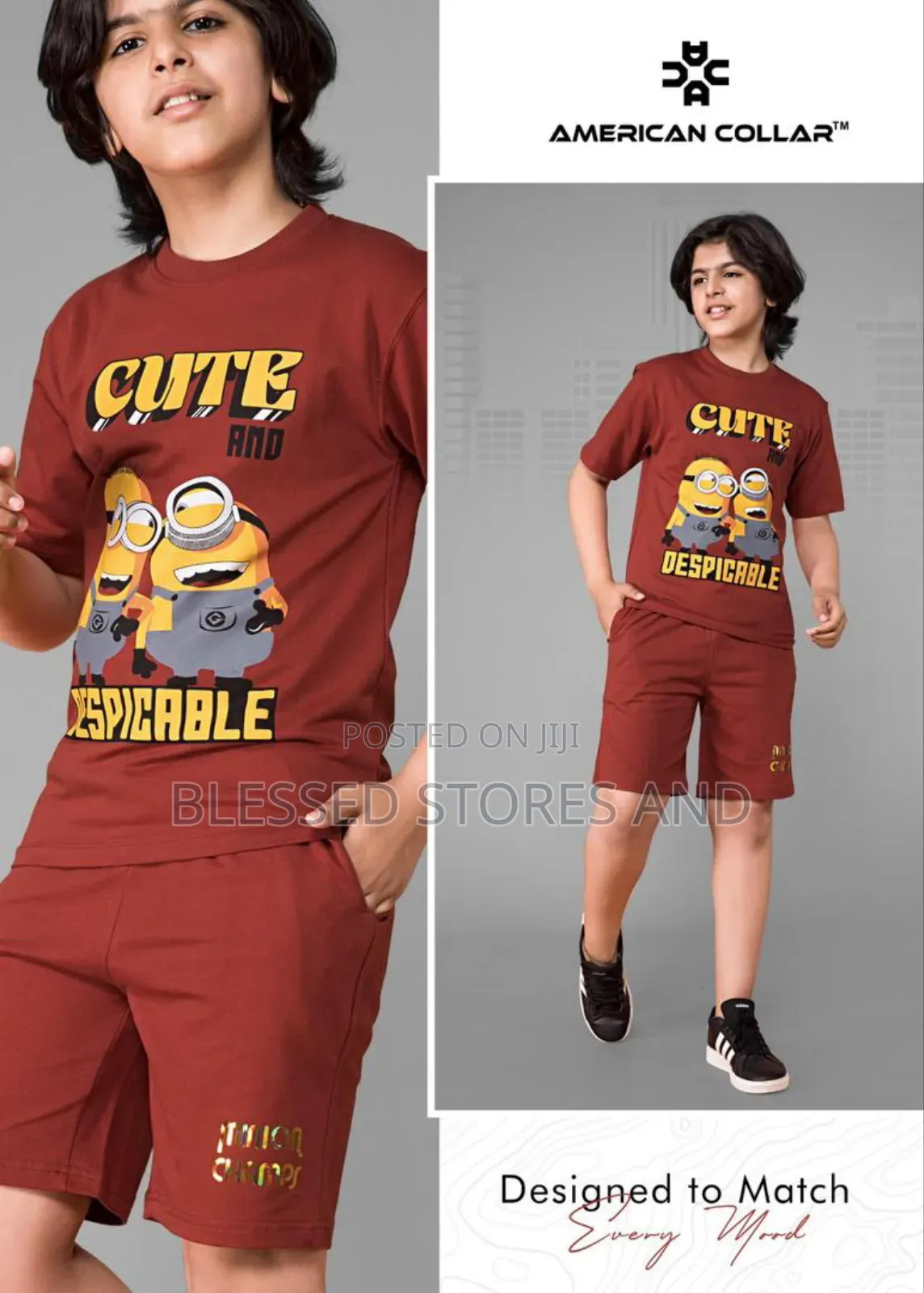3 to 12years Boys 2piece Wear