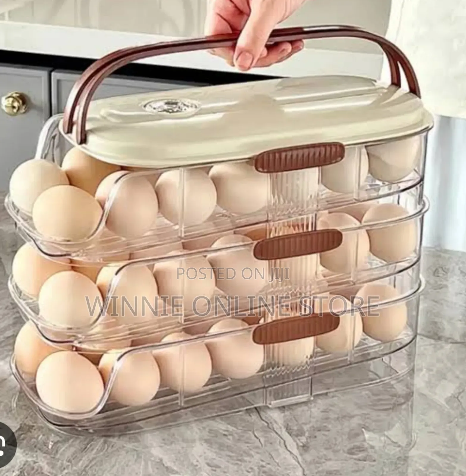Acrylic Stackable Automatic Sliding Rolling Egg Storage Box