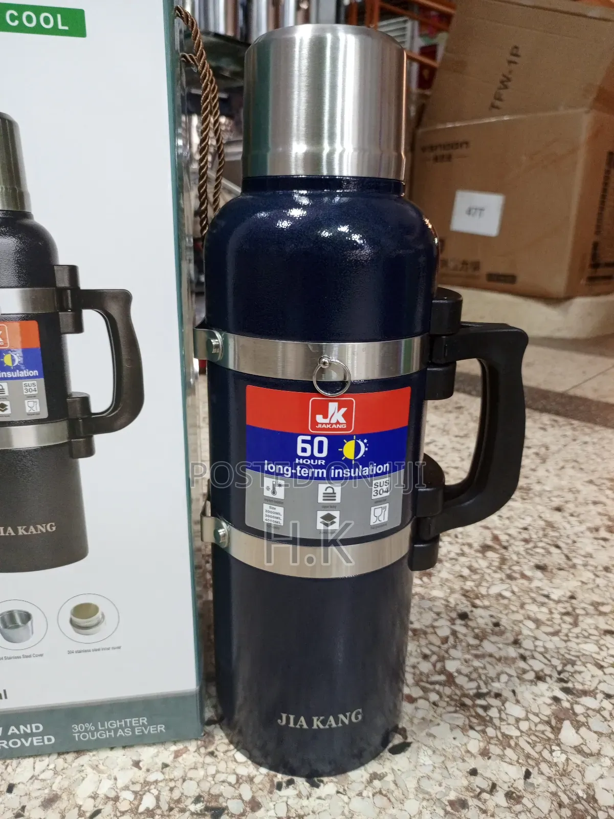 Jia Kang All Steel Vacuum Vehicle Kettle 4000ml
