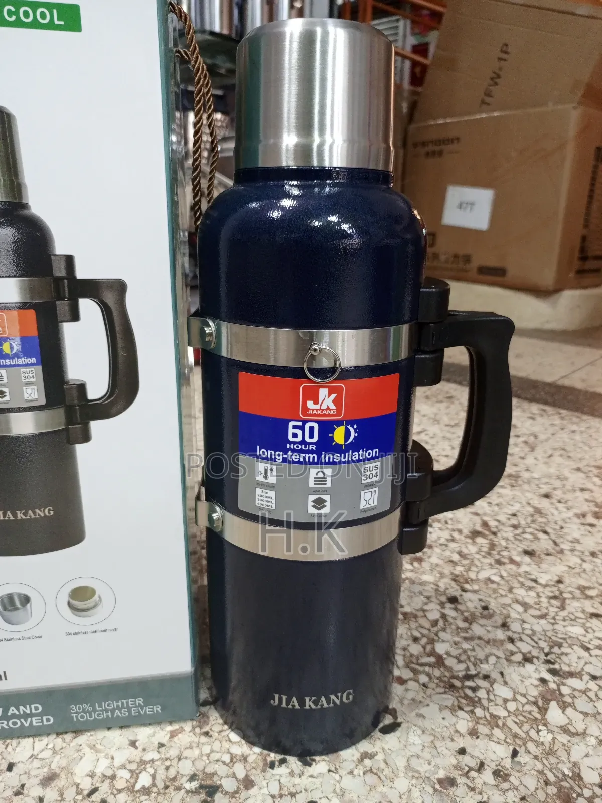 Jia Kang All Steel Vacuum Vehicle Kettle 4000ml