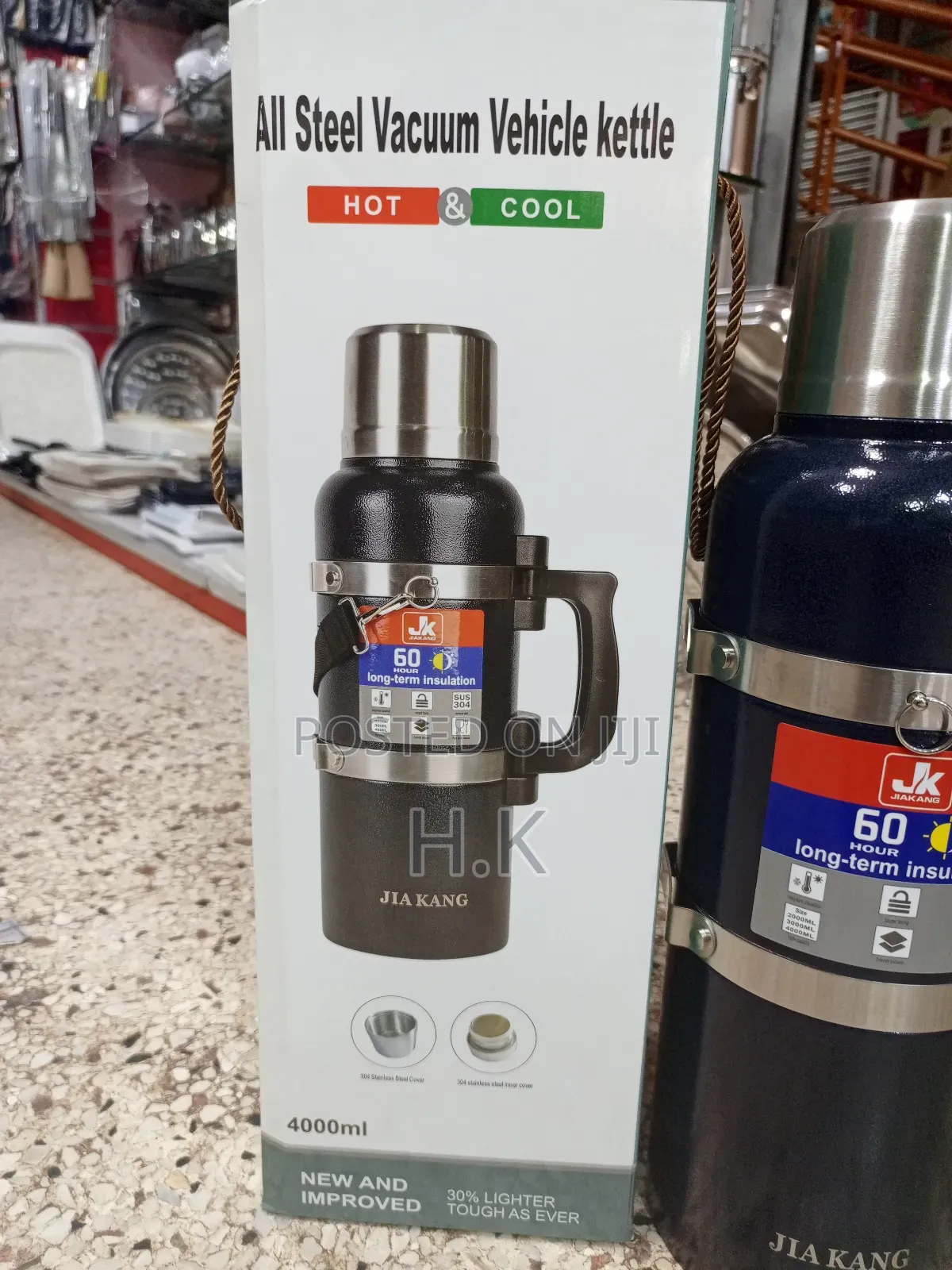 Jia Kang All Steel Vacuum Vehicle Kettle 4000ml