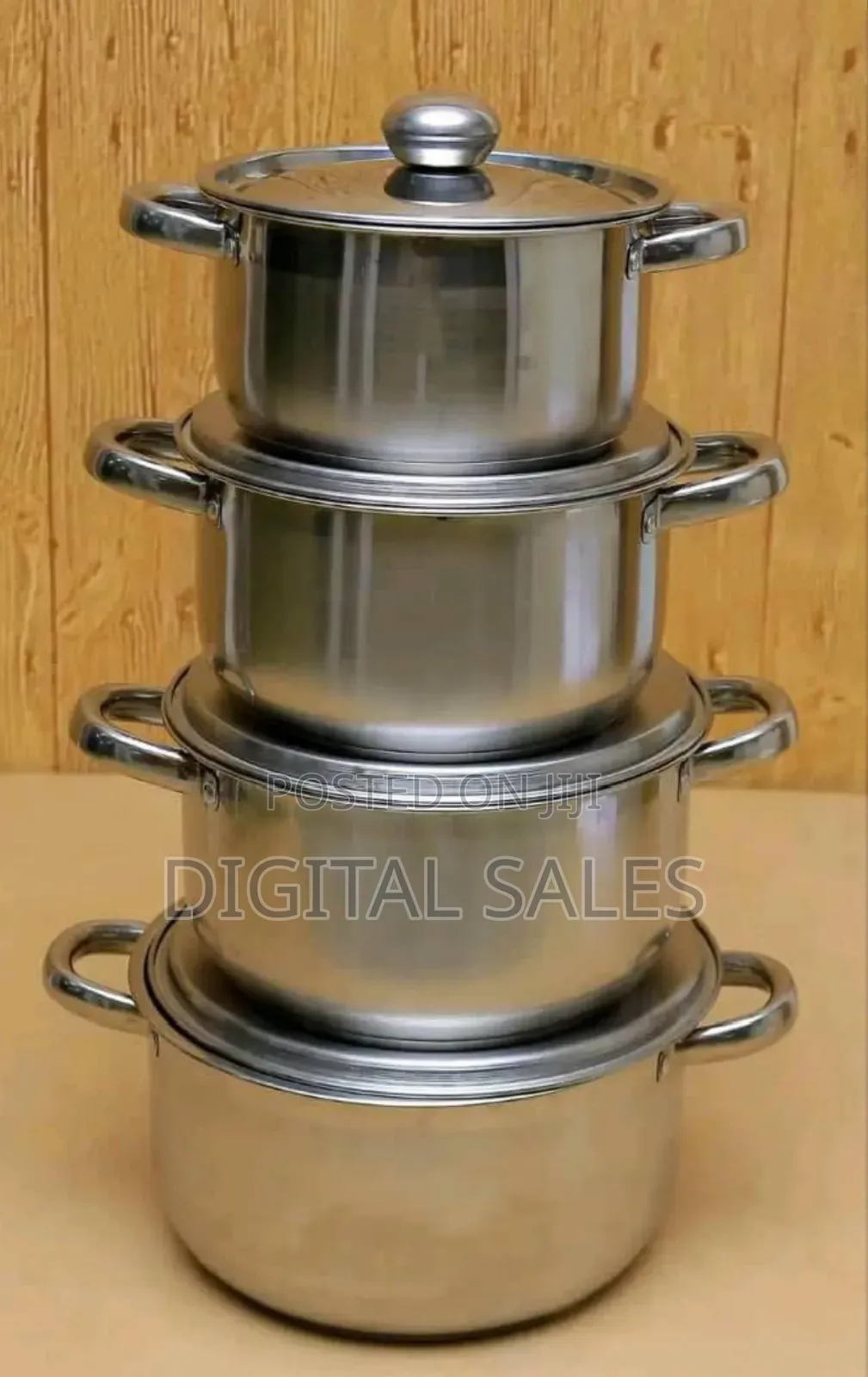 Stainless Steel Cooking Saucepans, {A Set of 4pcs}