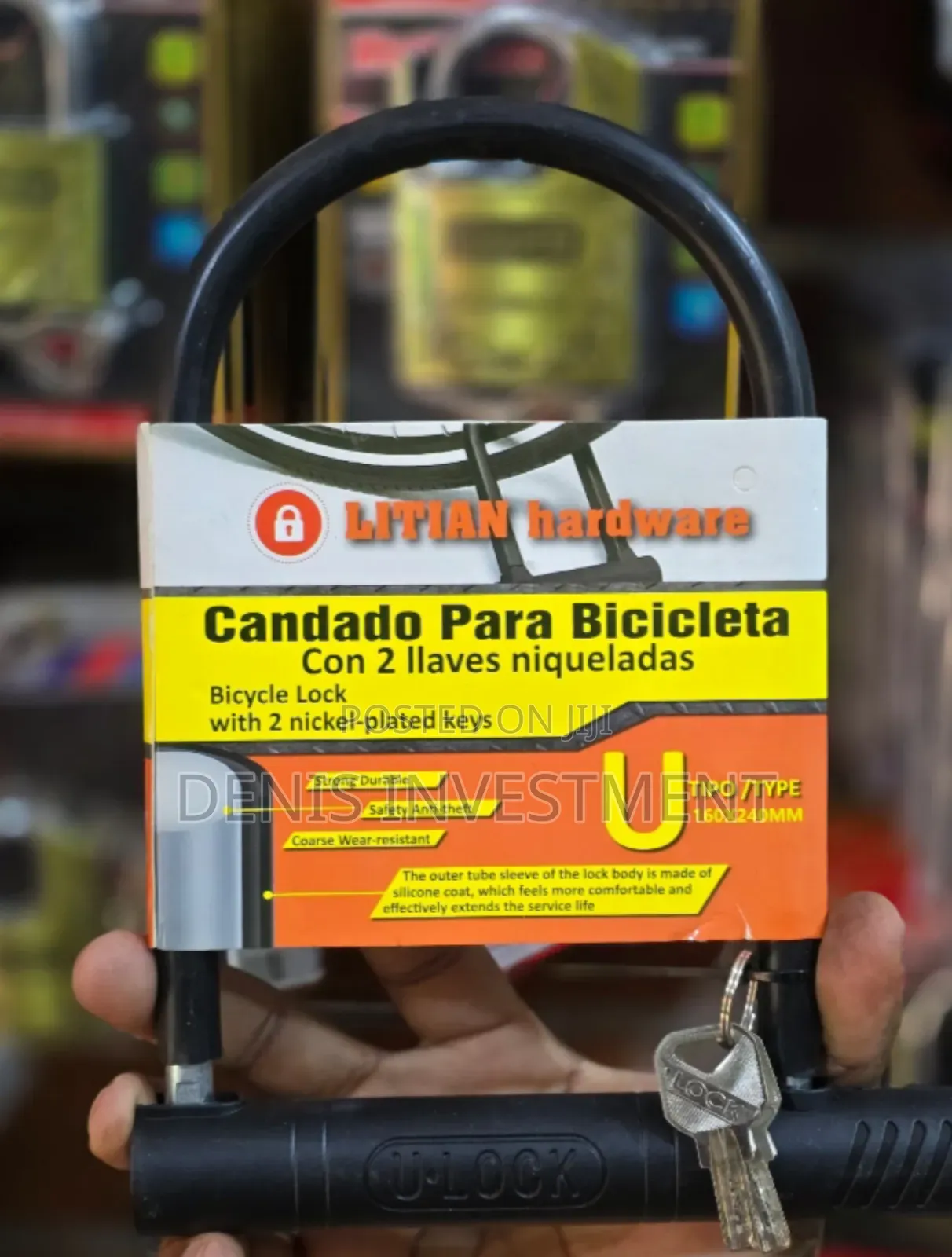 Anti-Theft Heavy Duty U Lock for Bikes,Motorbikes