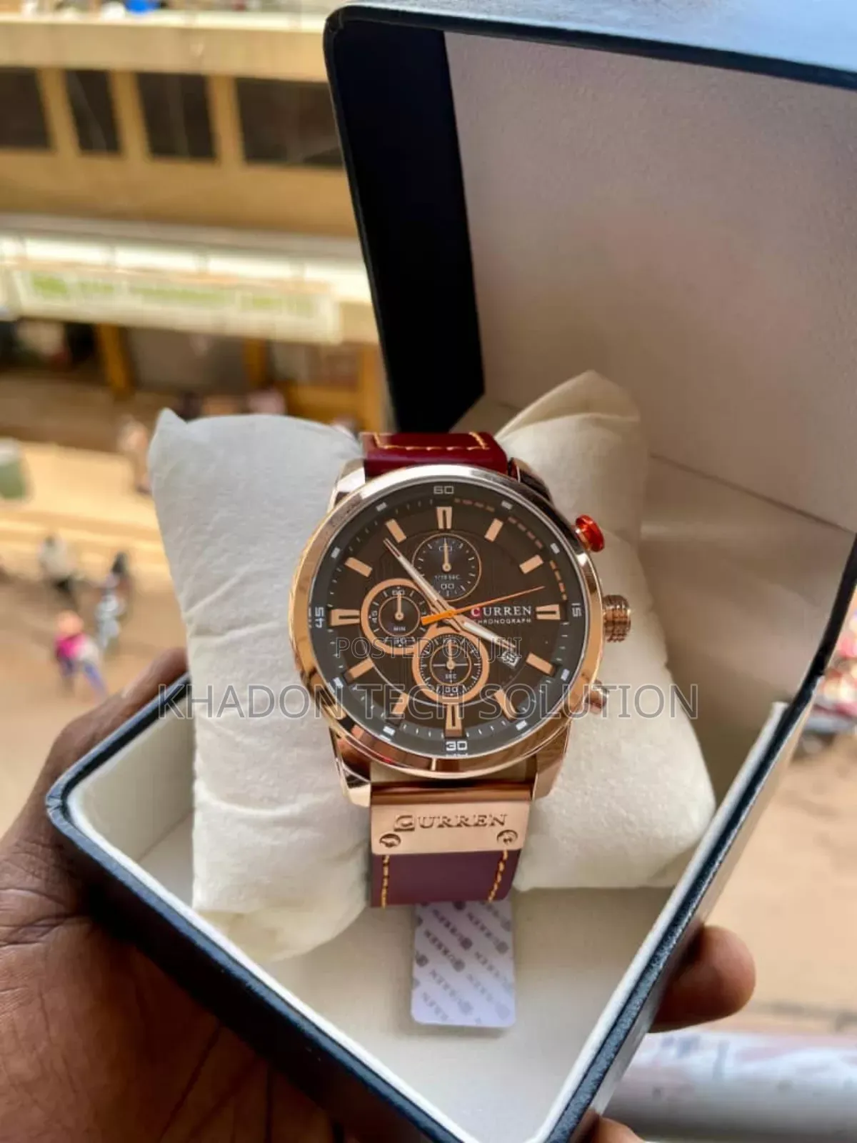 Pure Leather Curren Watch for Men