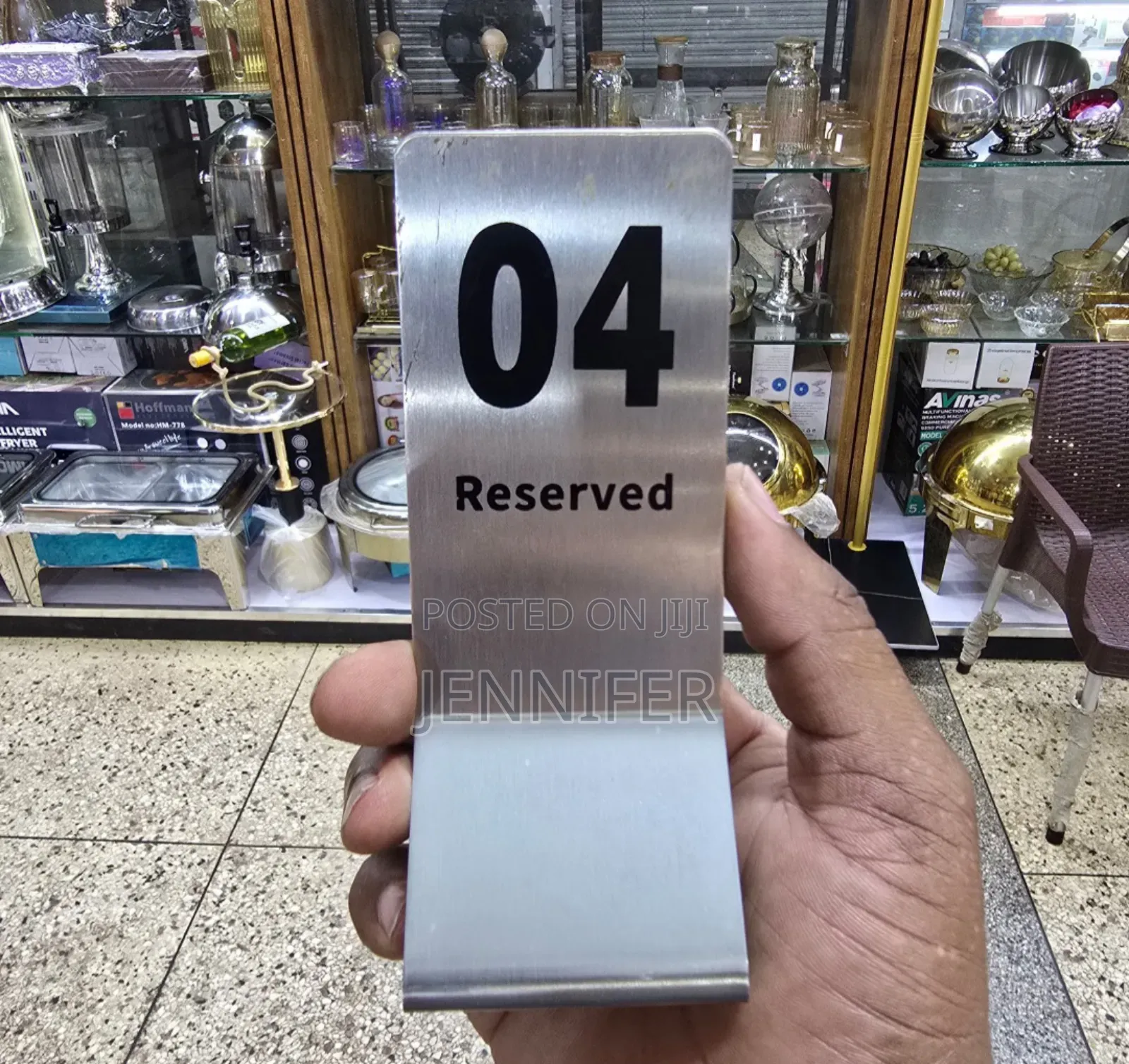 2in1 Free Standing Stainless Table Place Card