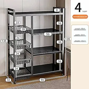 Heavy Duty Metal Rack Storage Shelving Unit 128×32.5×9