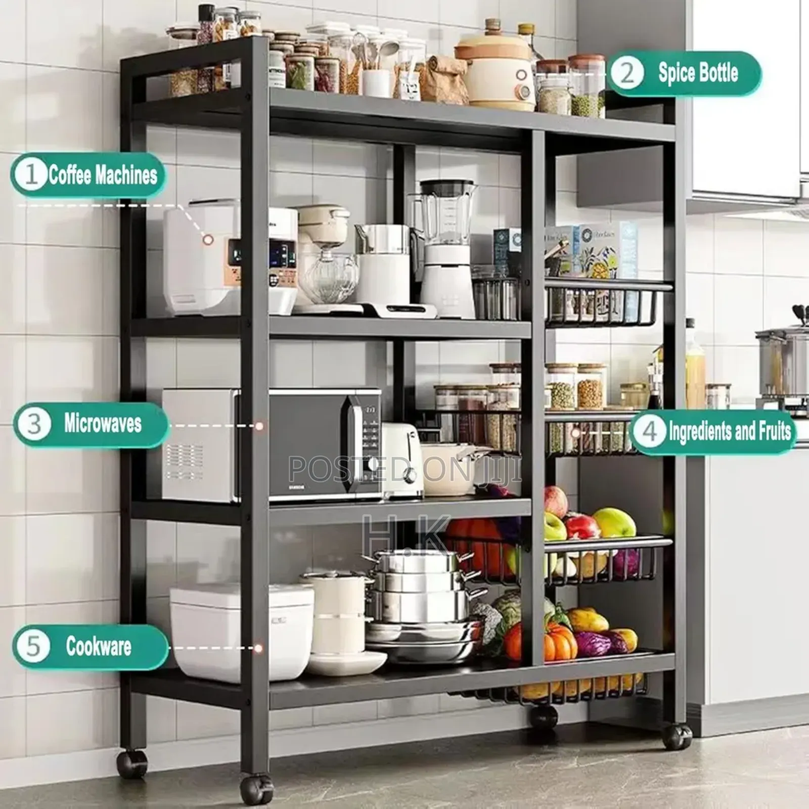 Heavy Duty Metal Rack Storage Shelving Unit 128×32.5×9