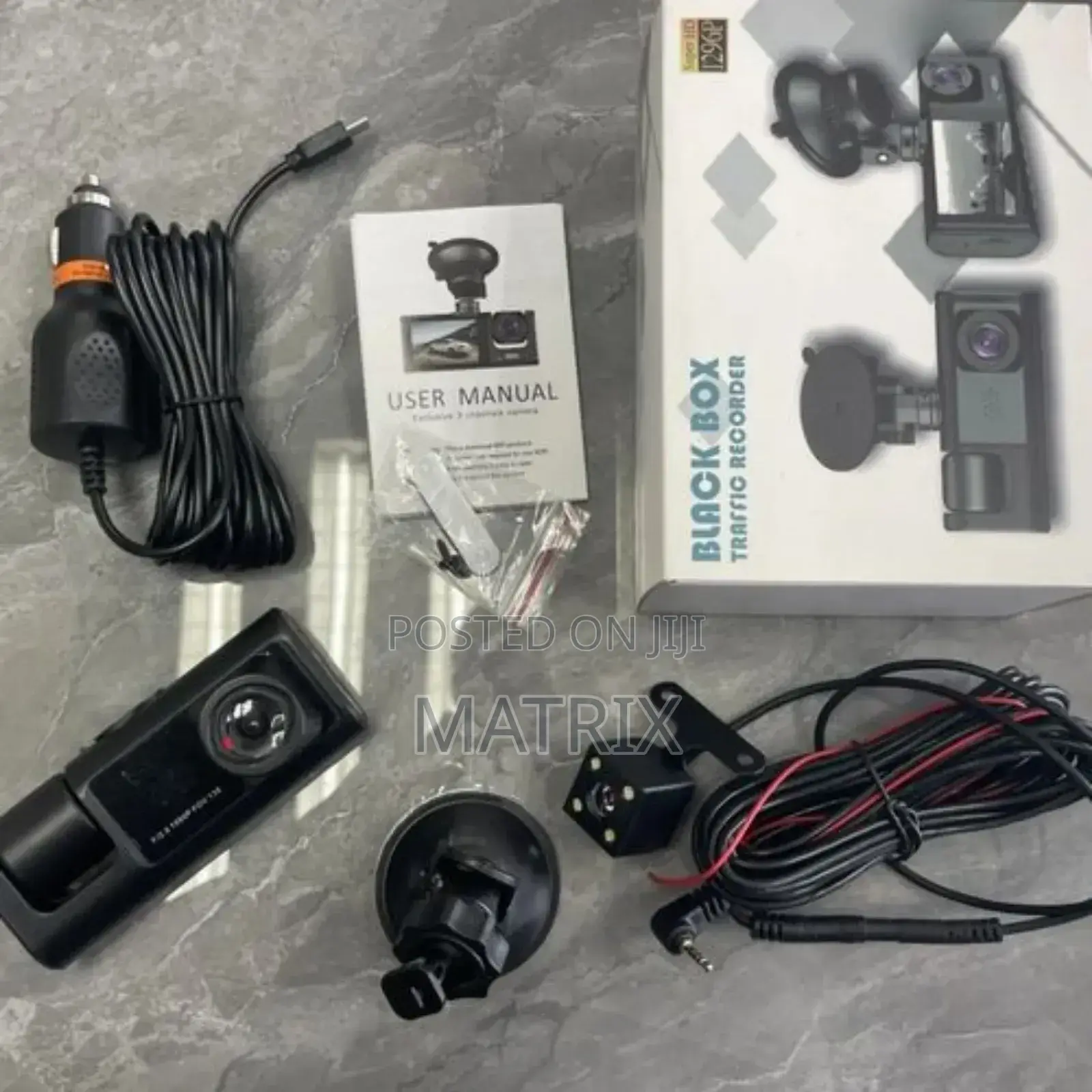 3 in 1 Lens Dash Cam for Car Front Rear With 32g Tf Card