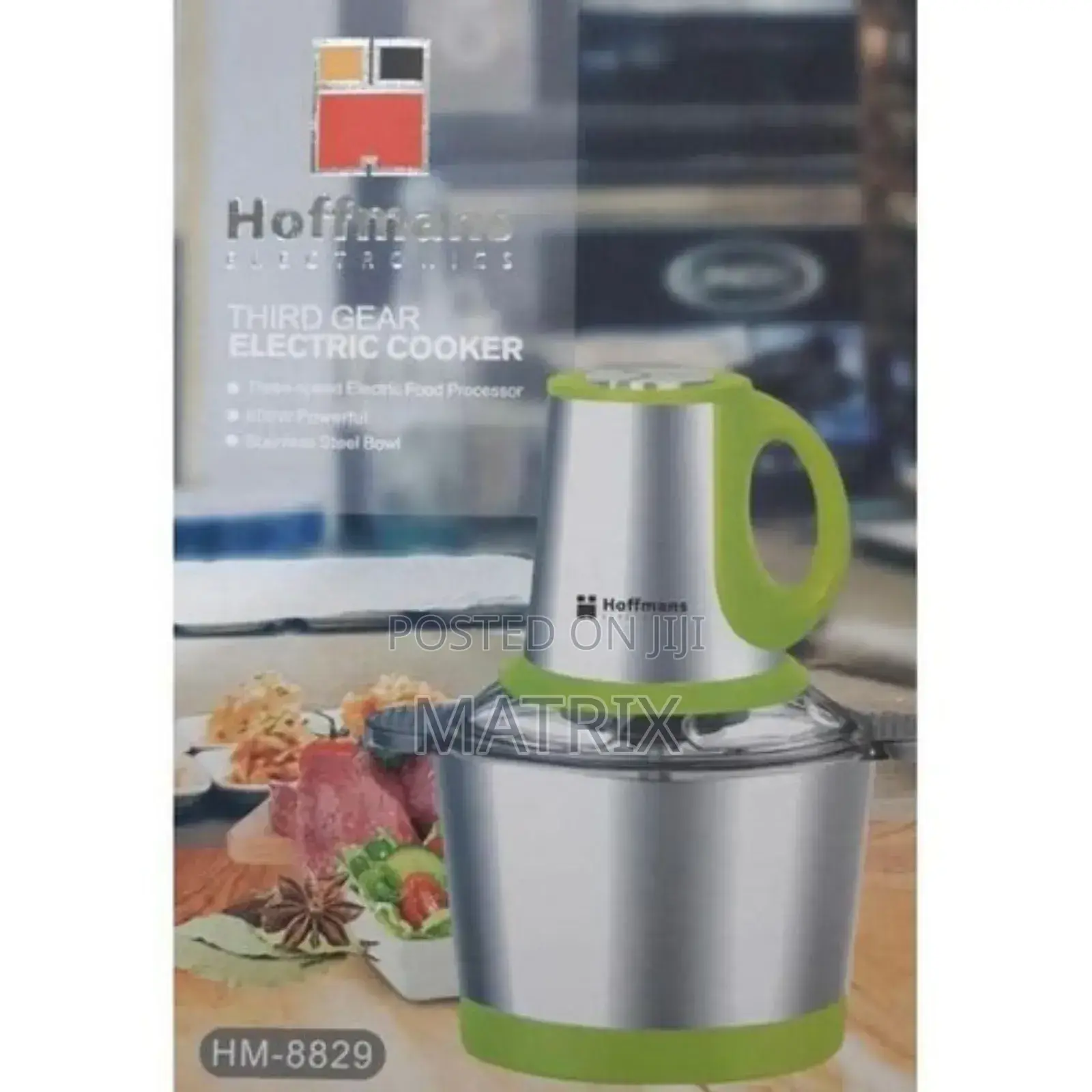 Hoffmans 3 Litre Food Processor Vegetable Chopper Meat Grind