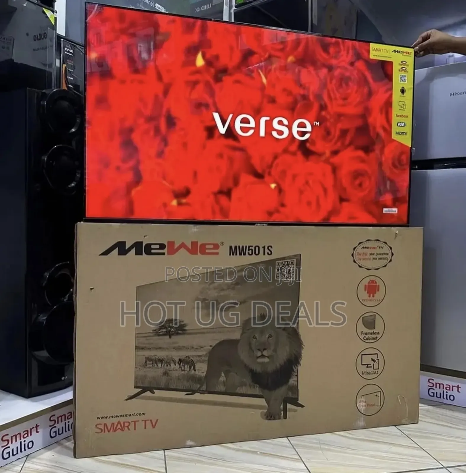 Mewe 50 Inch 4k Uhd Smart Adroid Tv Frameless Led Display