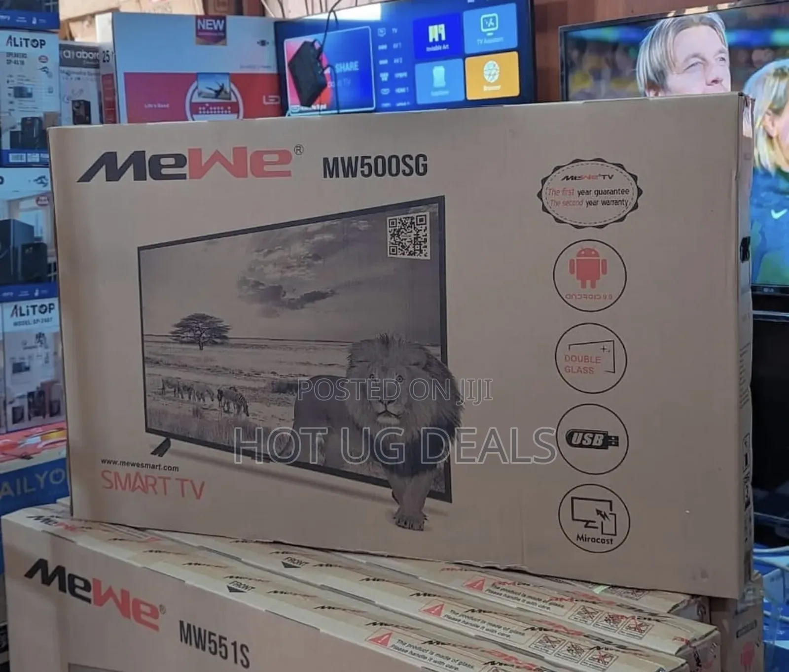Mewe 50 Inch 4k Uhd Smart Adroid Tv Frameless Led Display
