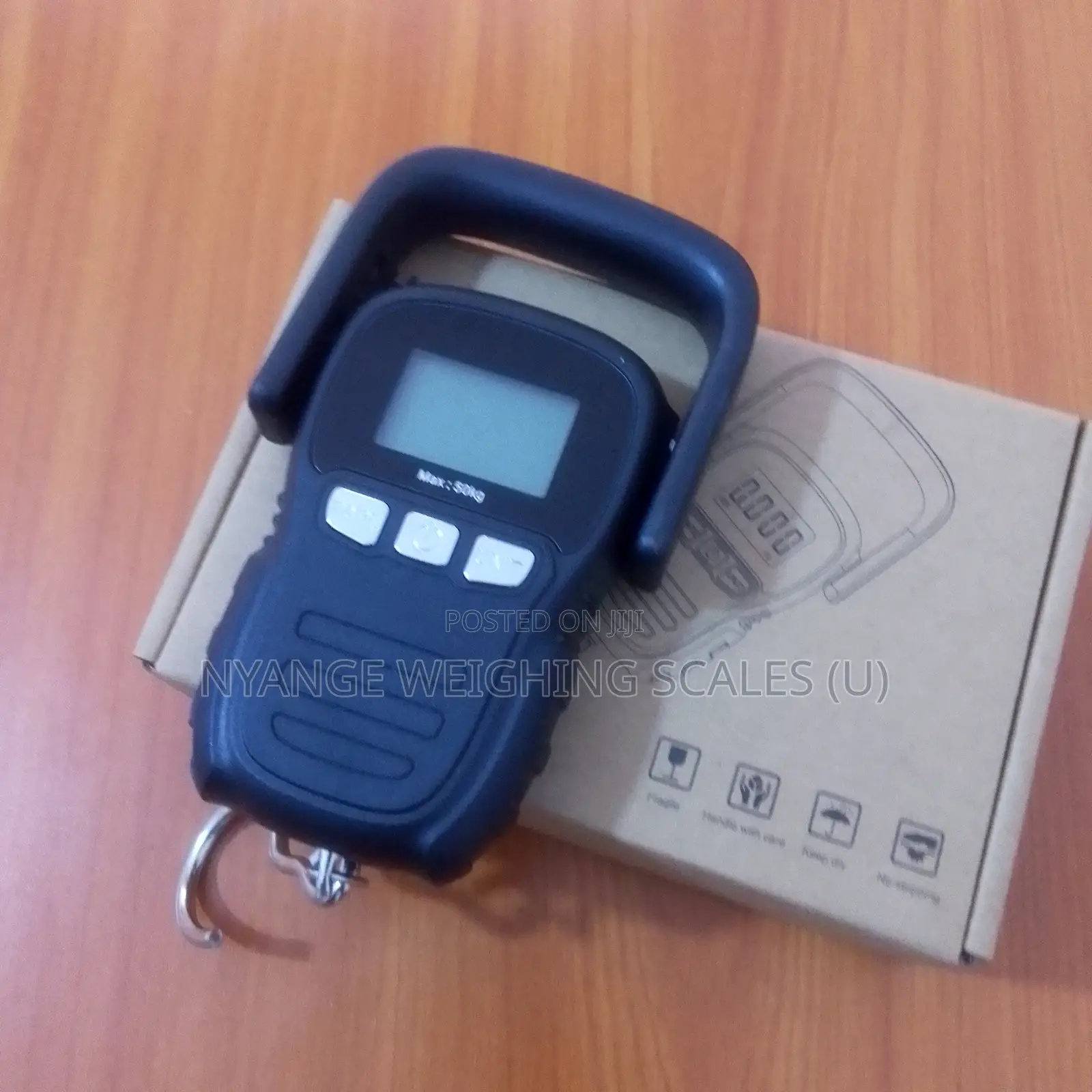 50kg Hanging Luggage Scale Black With Measuring Tape M-Cpty