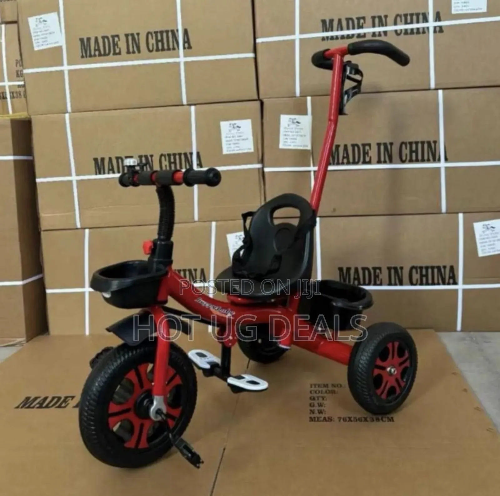 Kids Tricycle Push Bike With Handle ( 1 _ 4 Years)