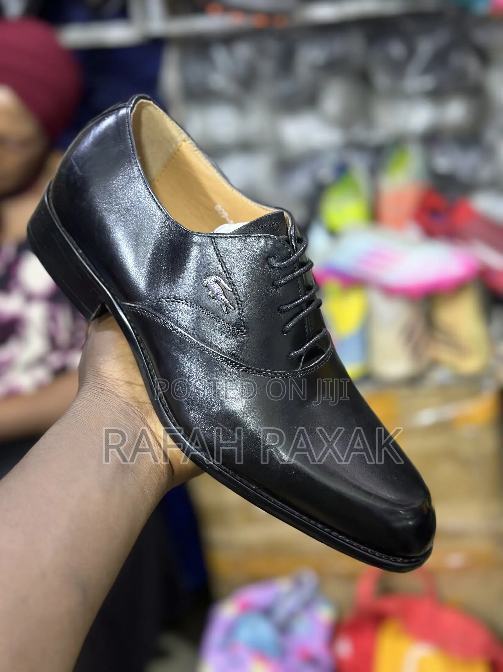 Original Men’S Black Lacoste Formal/Gentle Oxford Shoes