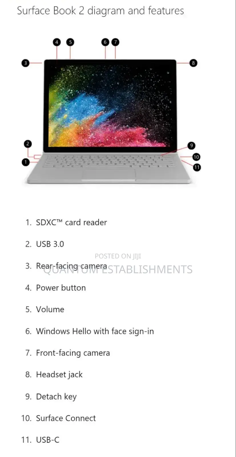 Laptop Microsoft Surface Book 2 16GB Intel Core i7 SSD 512GB