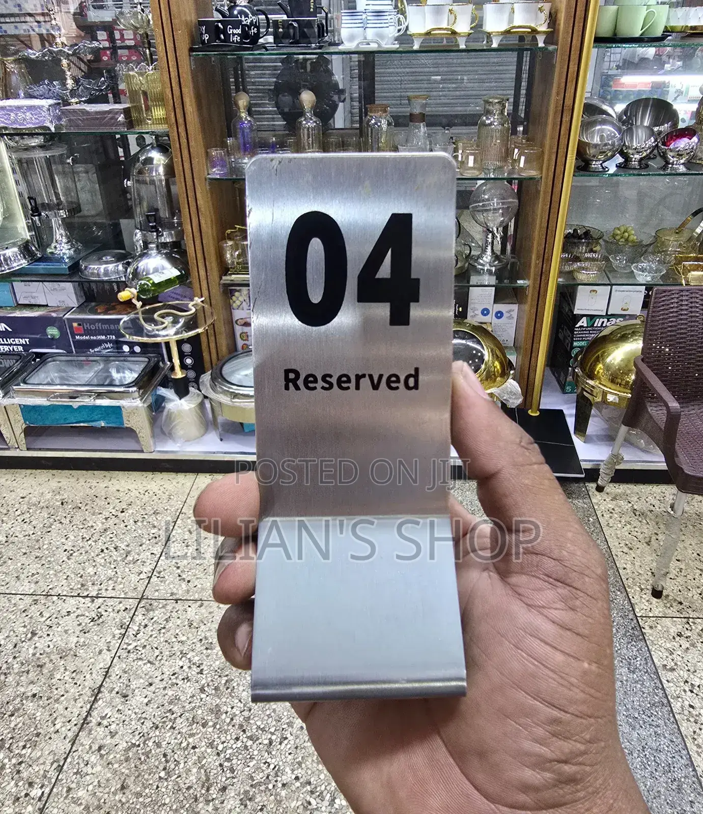 2in1 Free Standing Stainless Table Place Card