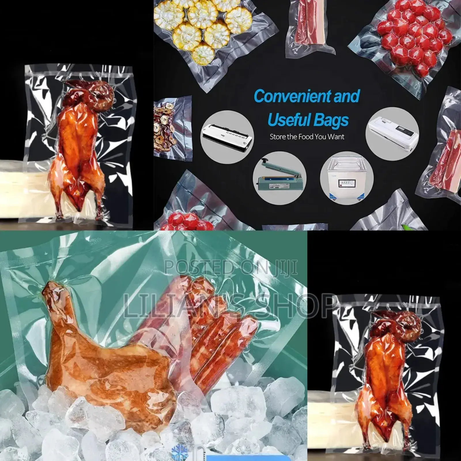 100pcs Big Size Bpa Free Vacuum Food Sealing Bags