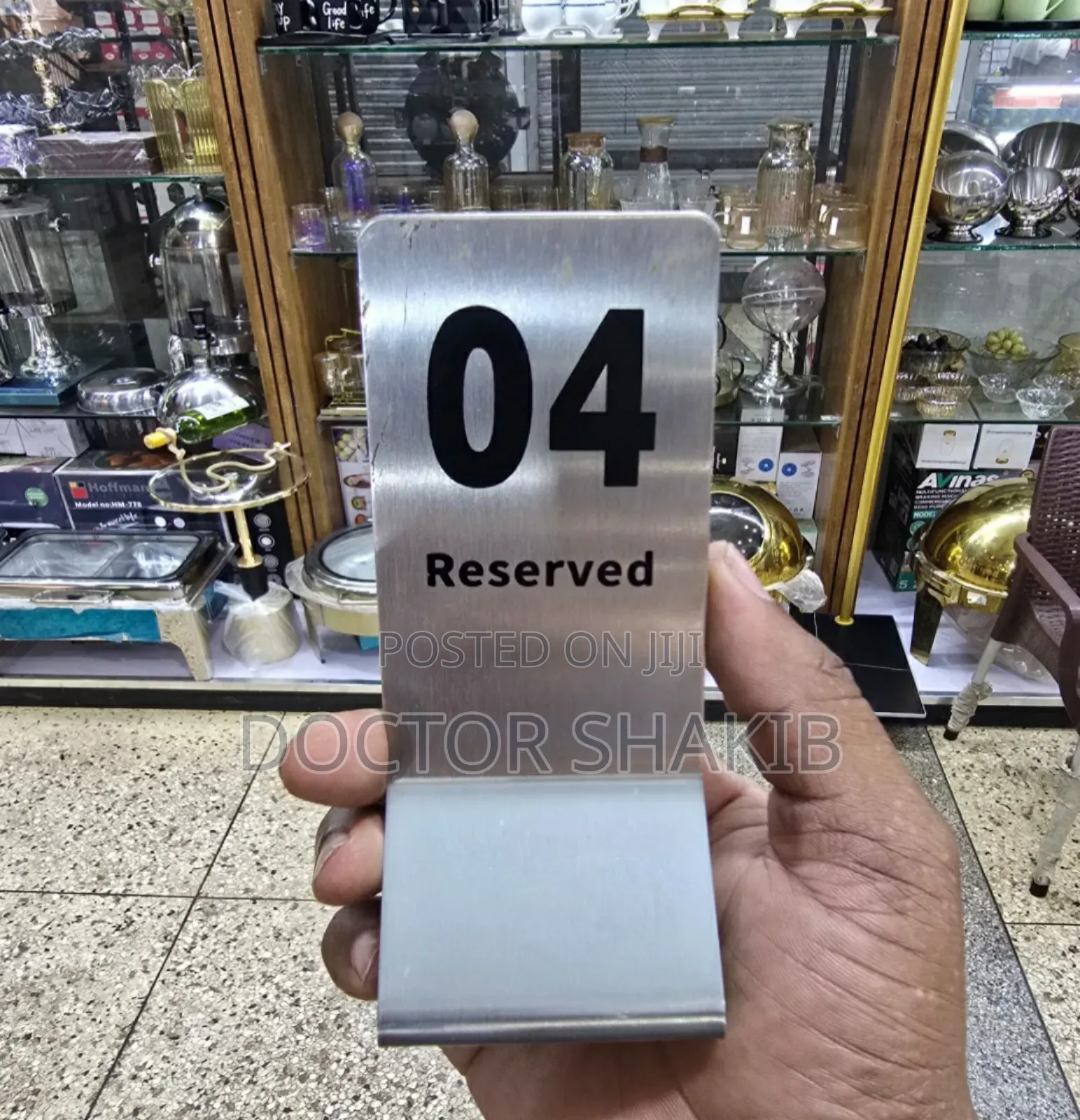 New 2 in 1 Free Standing Stainless Table Place Card