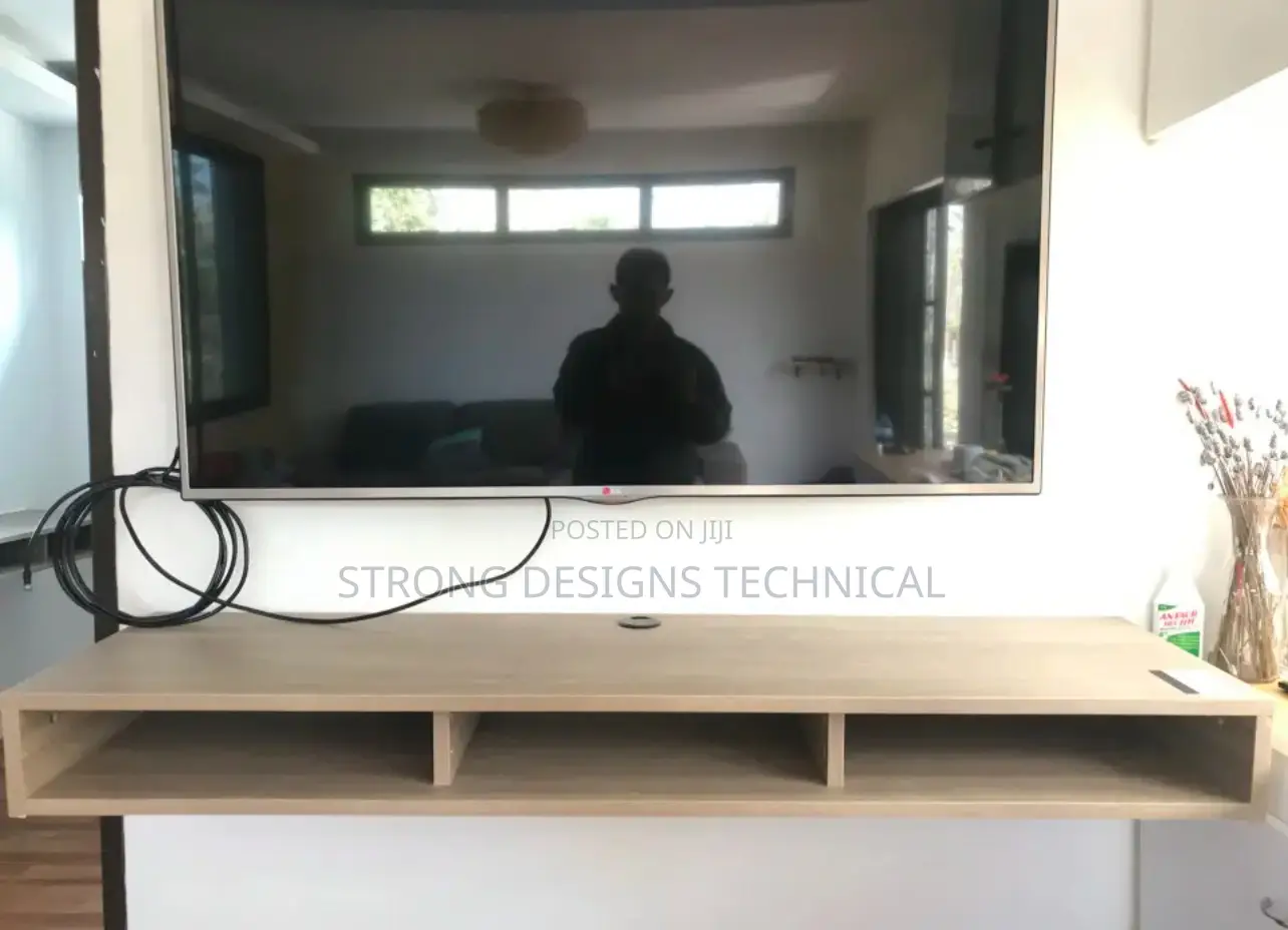 Tv Shelf, Tv Wall Mount Supports Tv Size Up to 65"