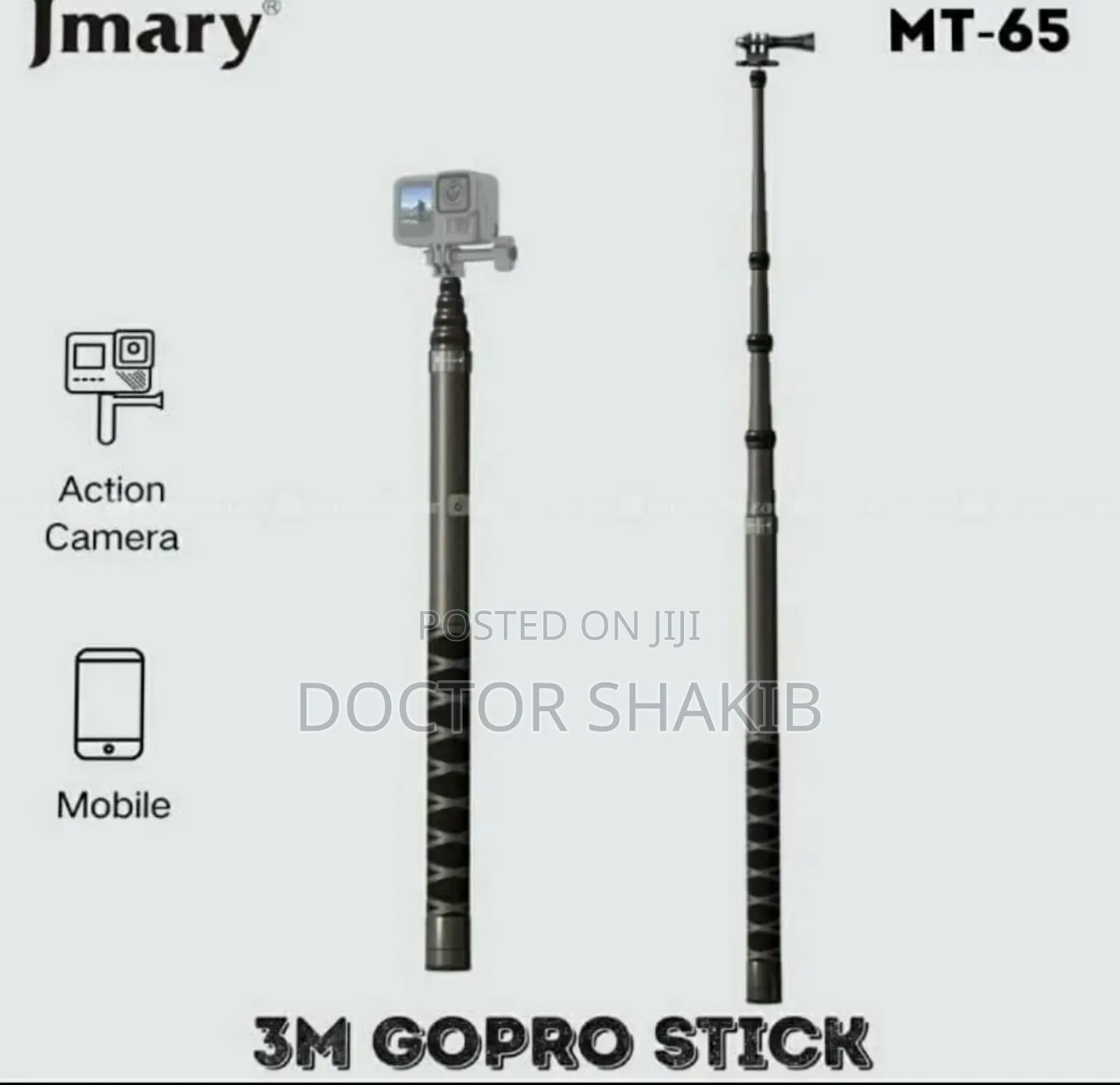 Original Jmary Mt-65 3meter Carbon Fiber Stick For Action