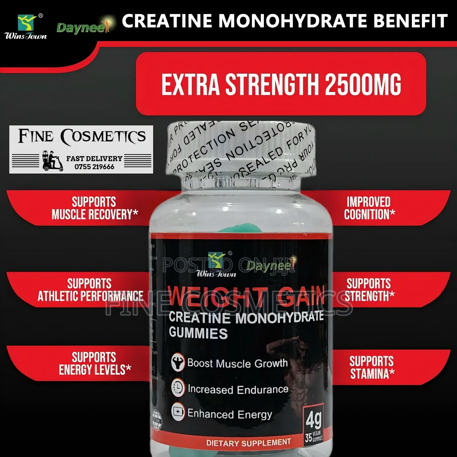 Weight Gain Gummies, Creatine Monohydrate Body Building (35)