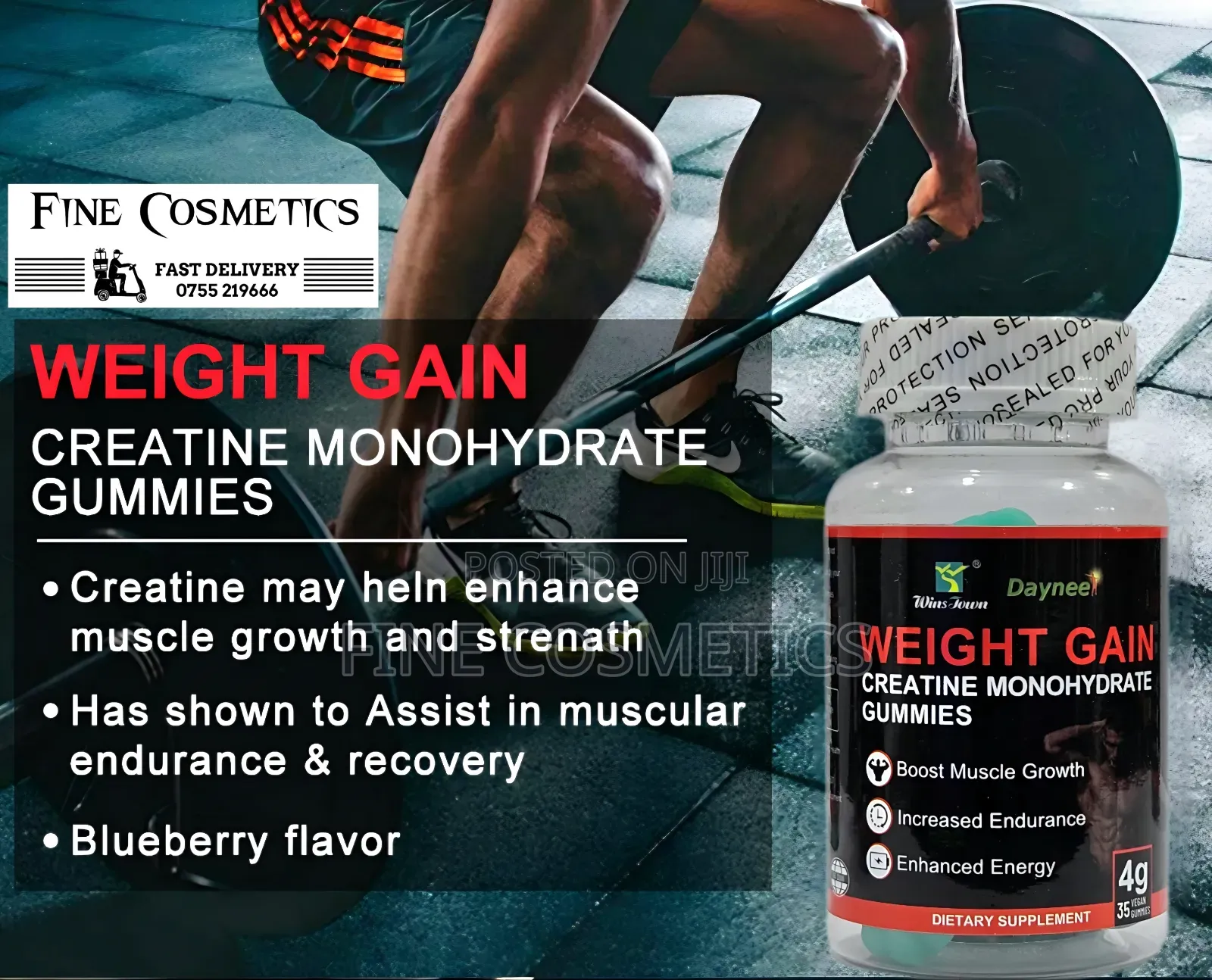 Weight Gain Gummies, Creatine Monohydrate Body Building (35)