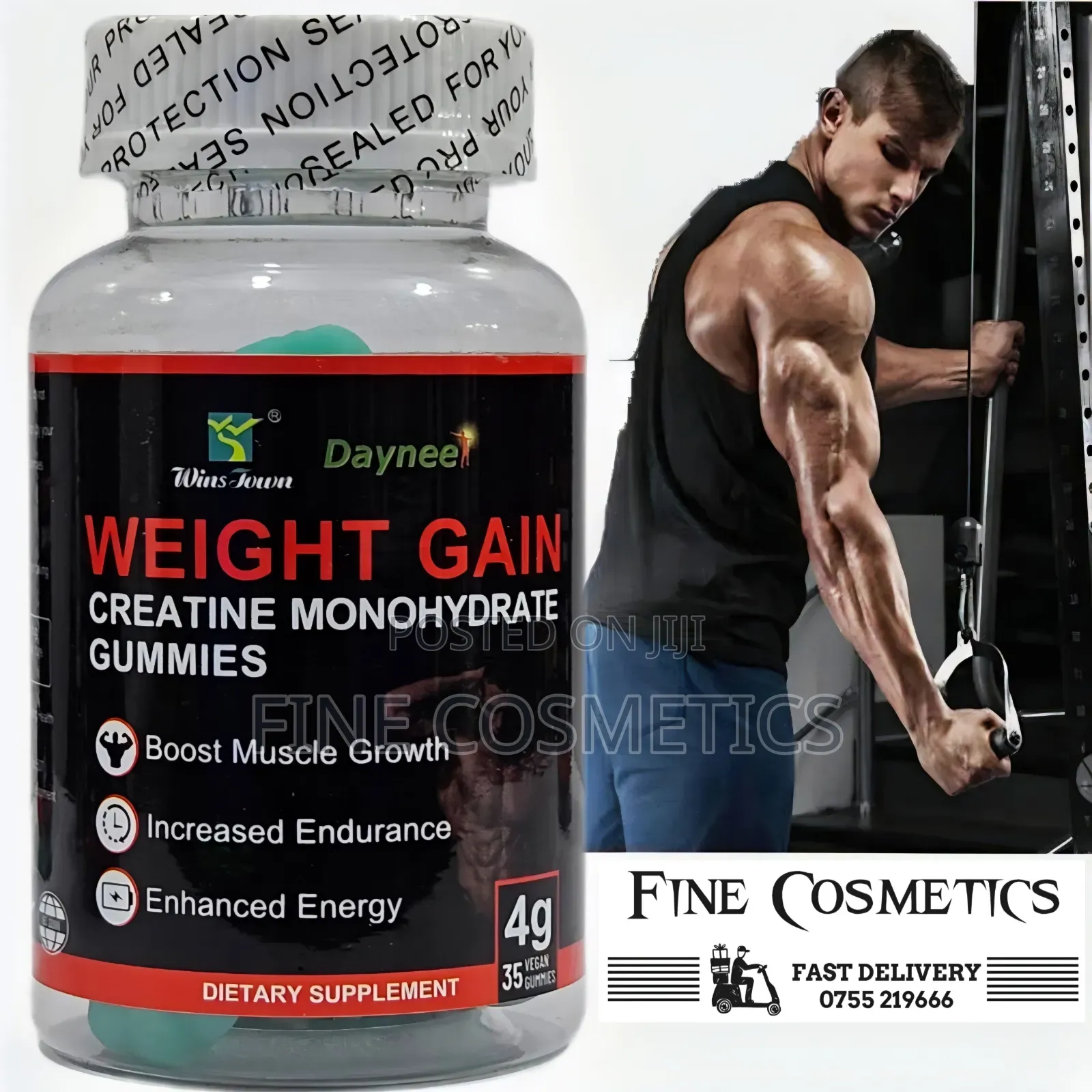 Weight Gain Gummies, Creatine Monohydrate Body Building (35)
