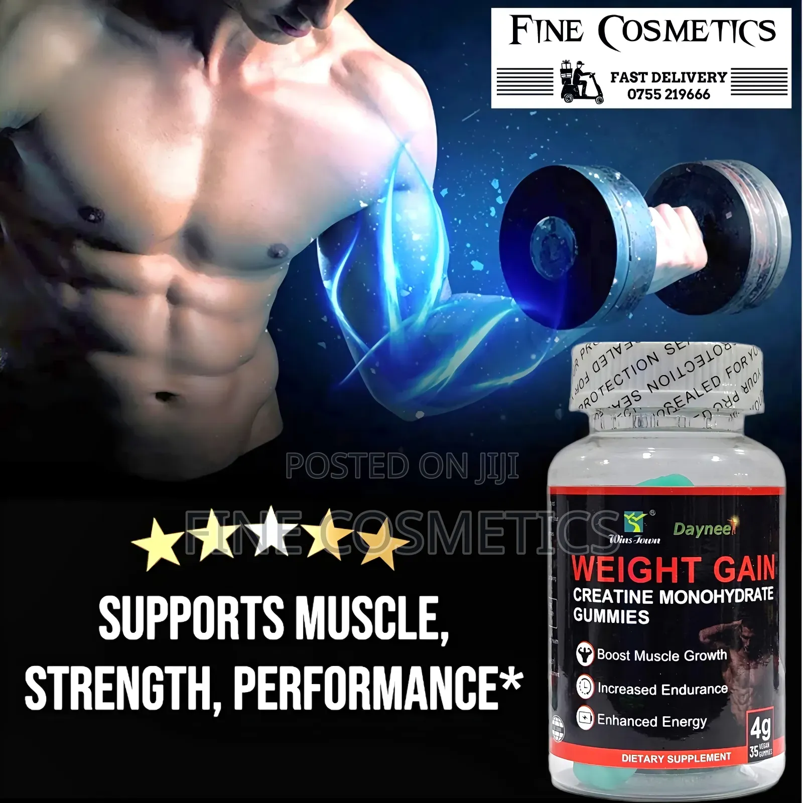Weight Gain Gummies, Creatine Monohydrate Body Building (35)