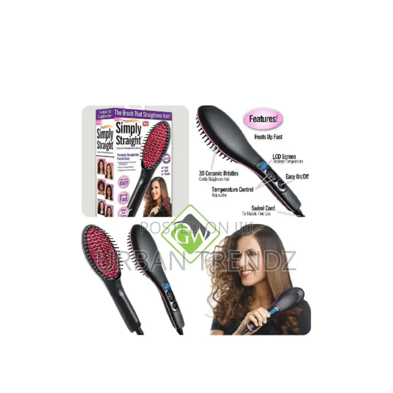 Simply Straight Hair Straightening Brush,