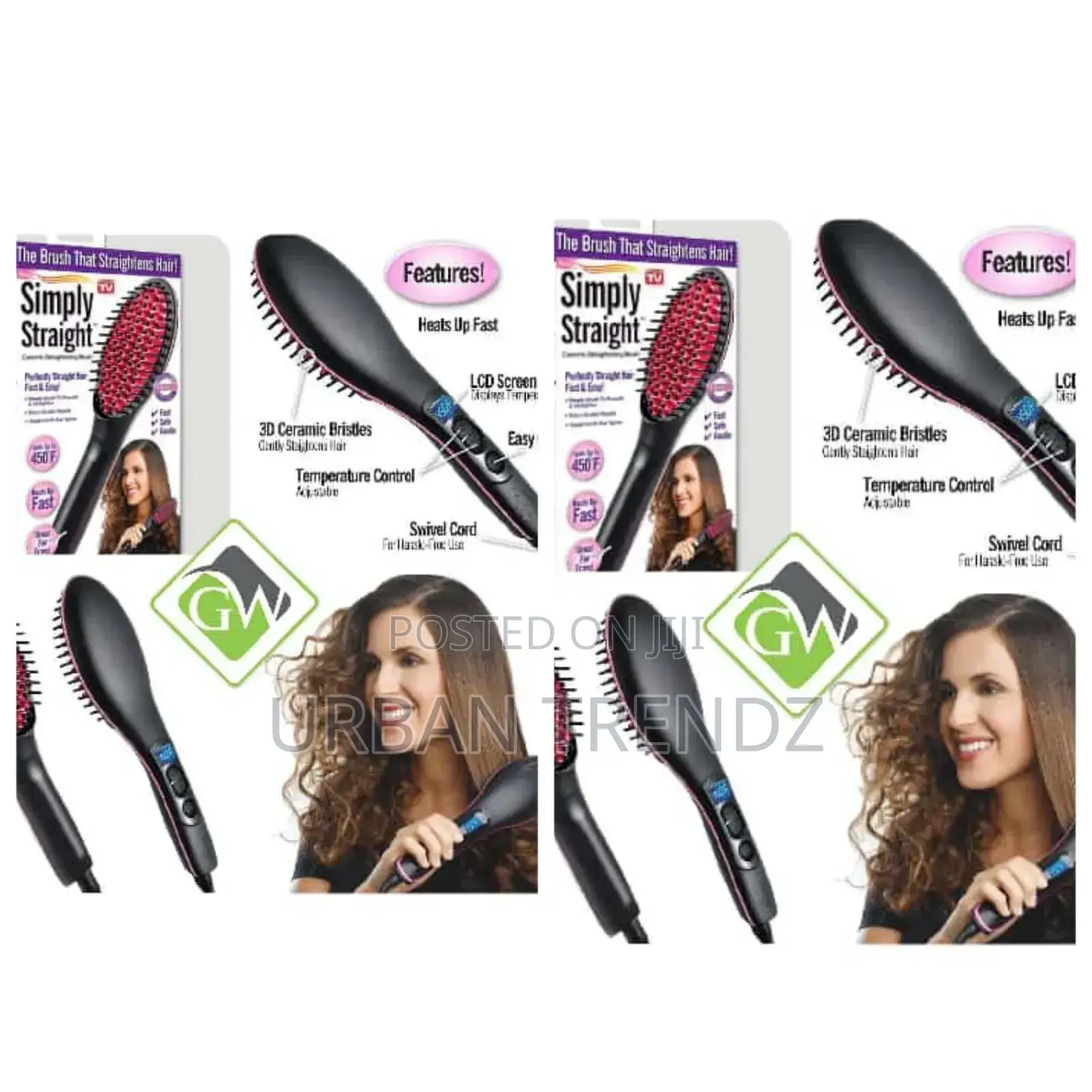 Simply Straight Hair Straightening Brush,