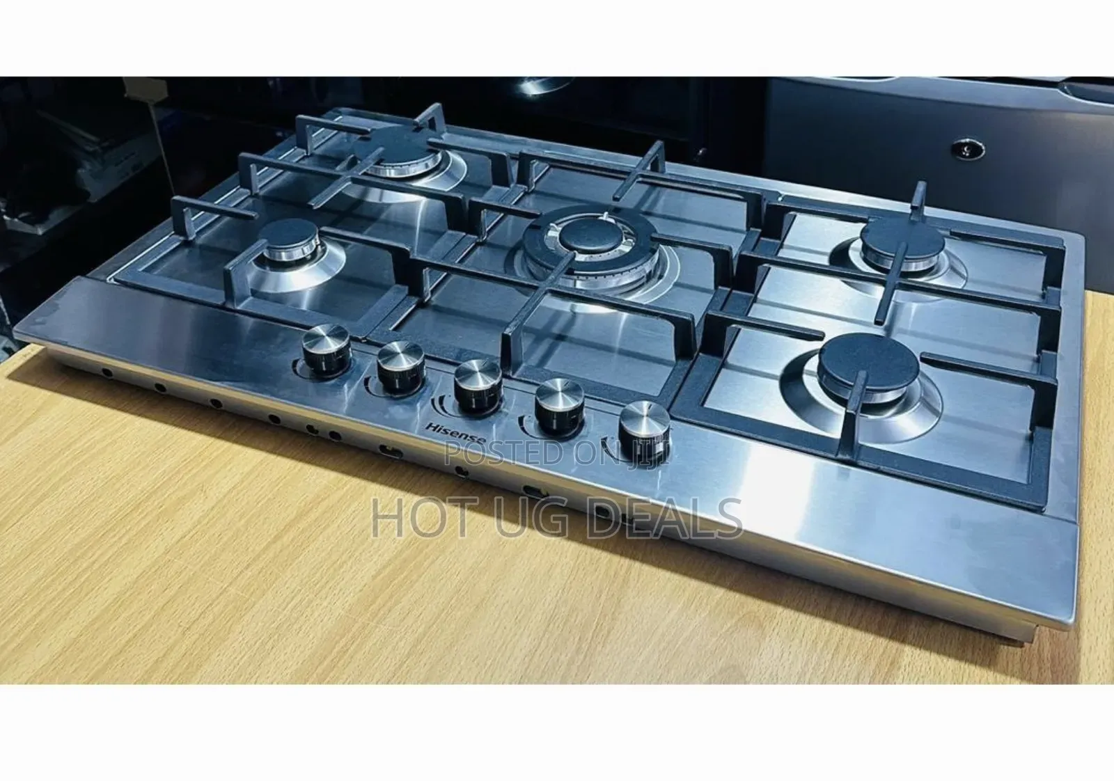 Hisense 5-burner Built-in Gas Hob 90x60cm- Silver