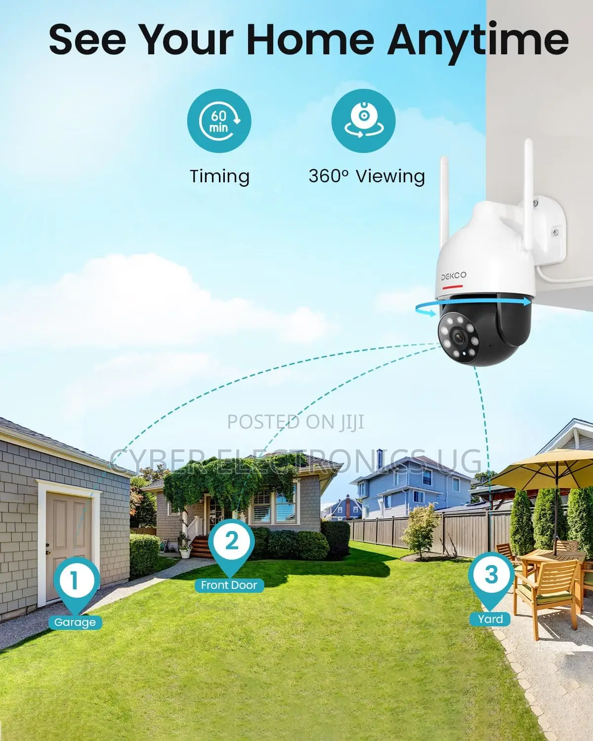 Wifi Surveillance Security Camera Outdoor/Home With 360 View