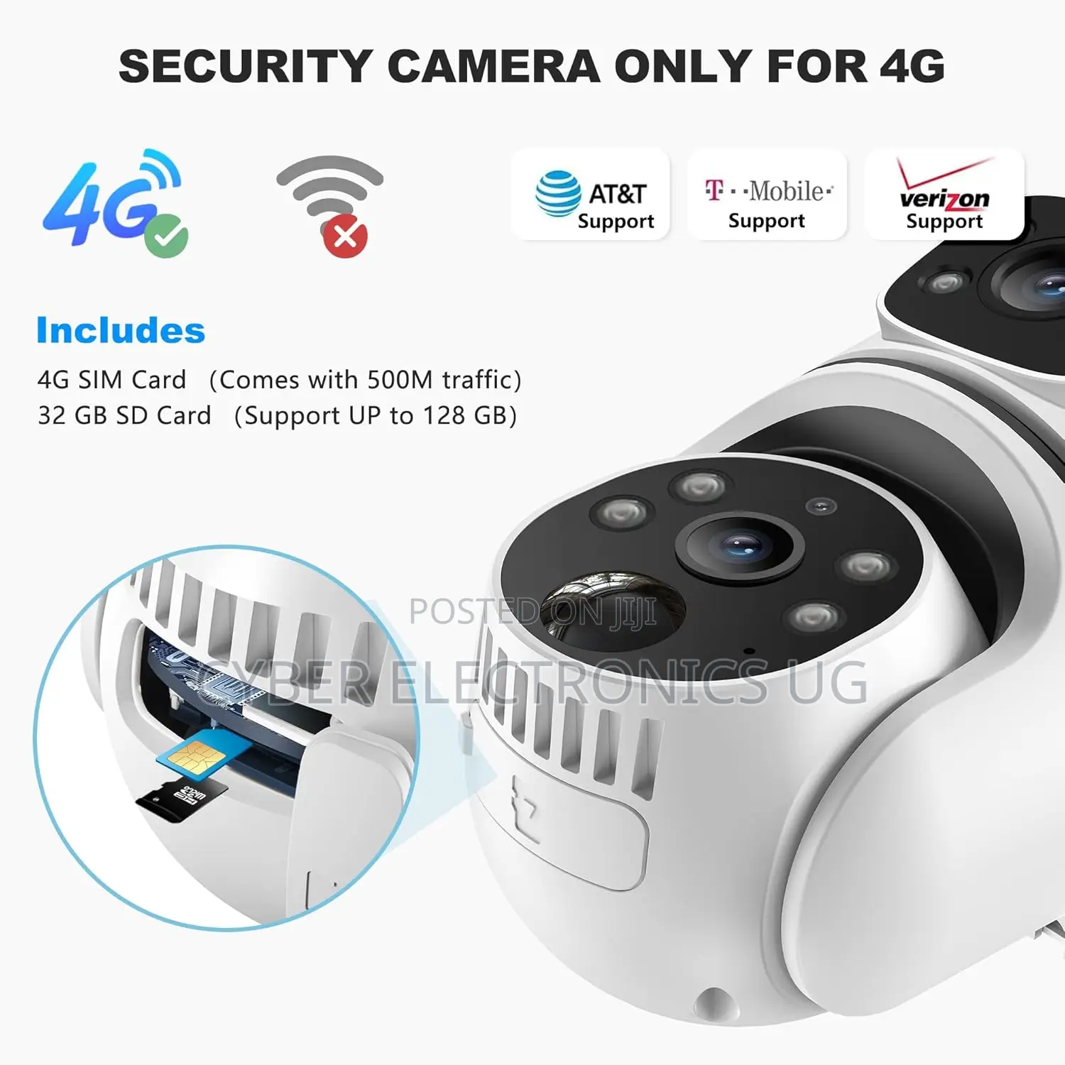 4g Lte Cellular Solar Security Camera Wireless Outdoor
