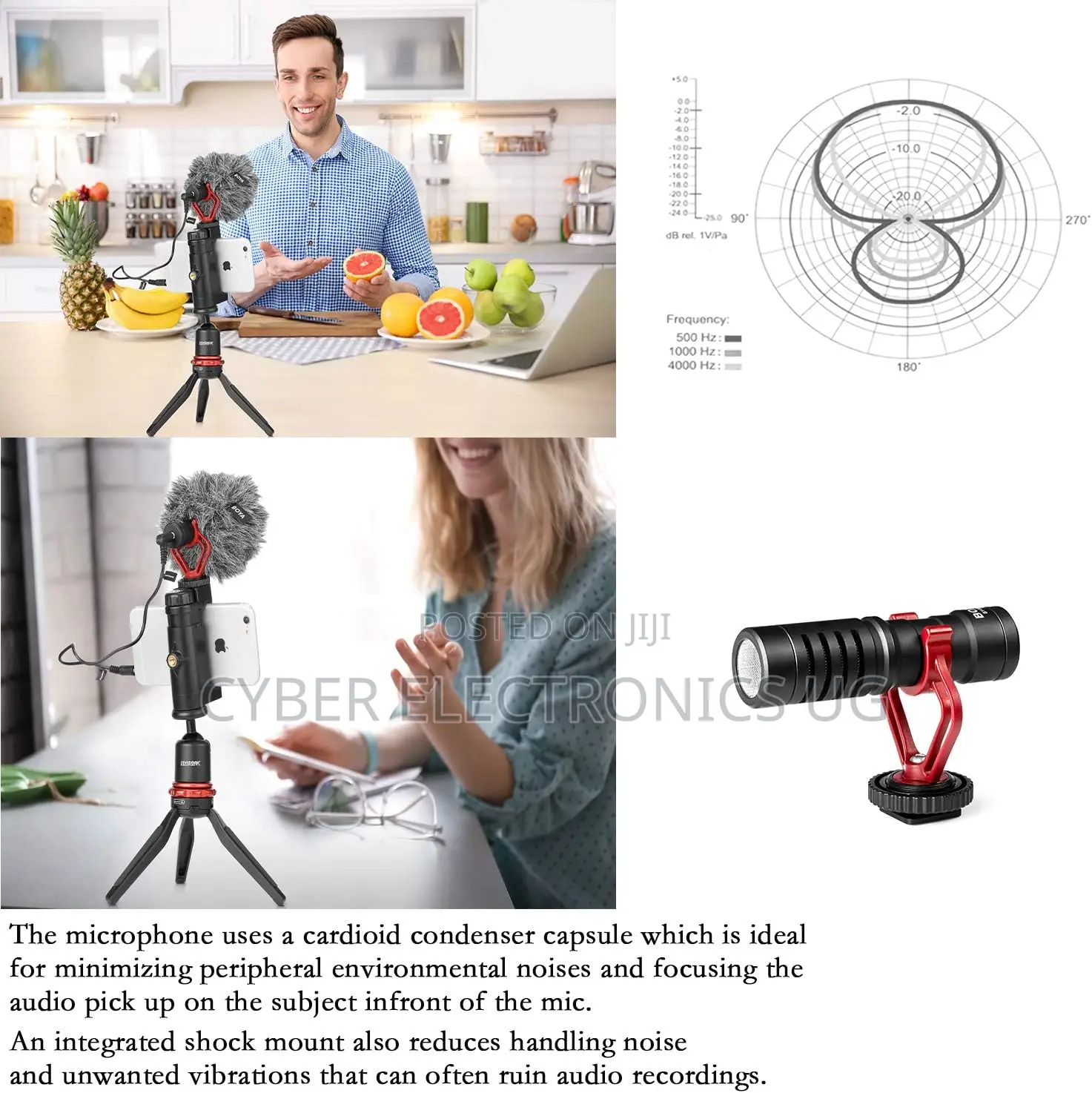 Boya Mm1 Universal Microphone Shotgun Mic With Shock Mount