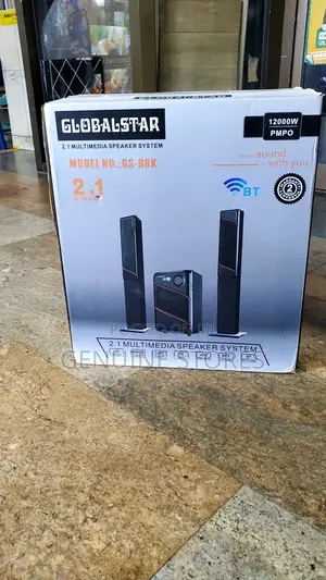 Home Hoofer With 2 Tall Speakers.